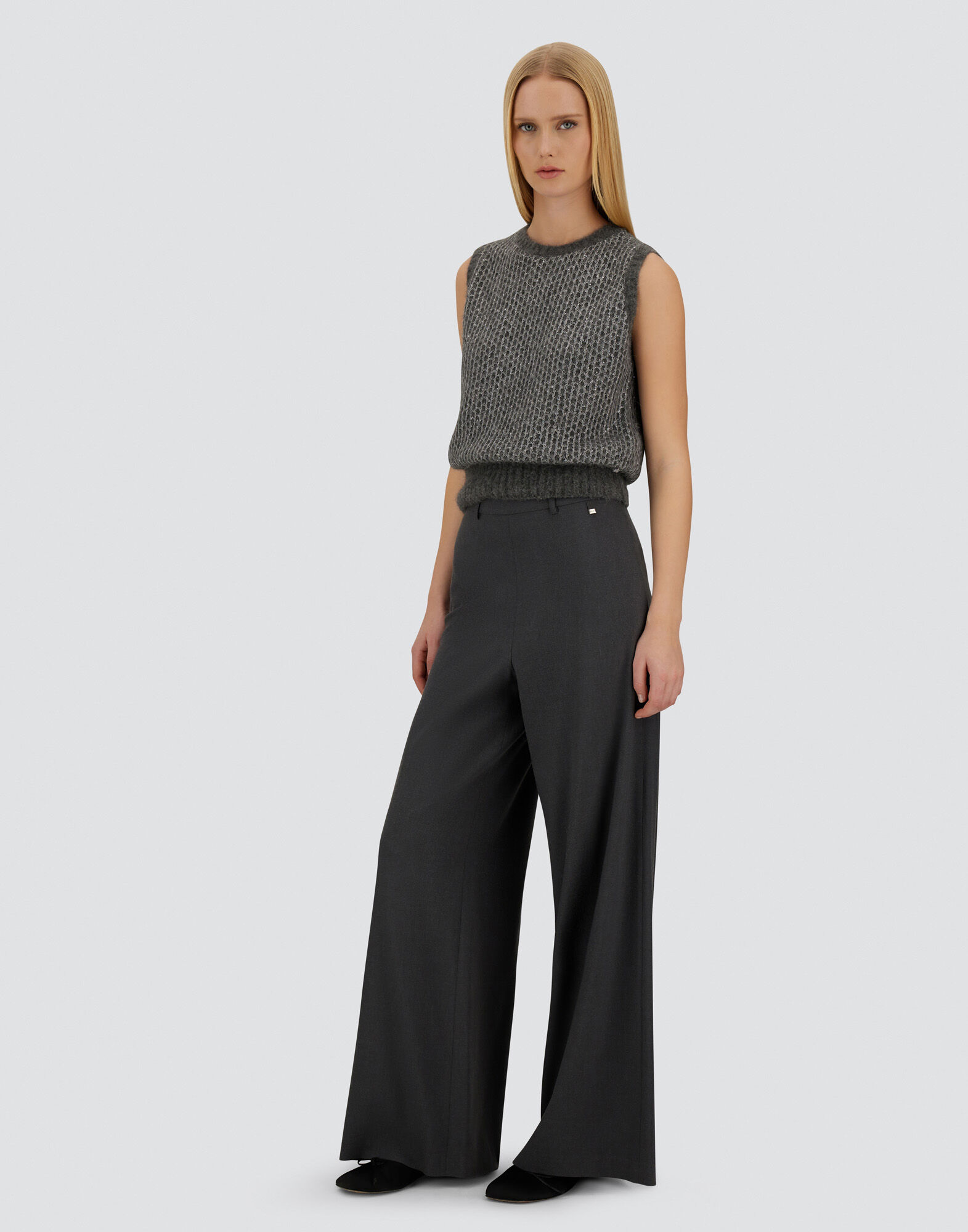 RESORT TROUSERS IN MELANGE FLANNEL