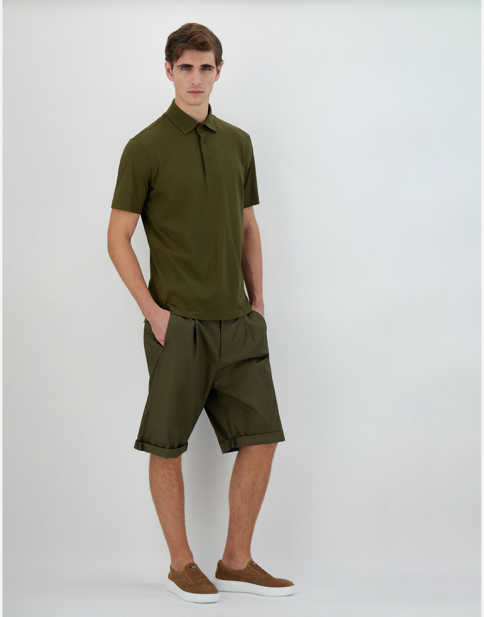 JERSEY CREPE POLO SHIRT
