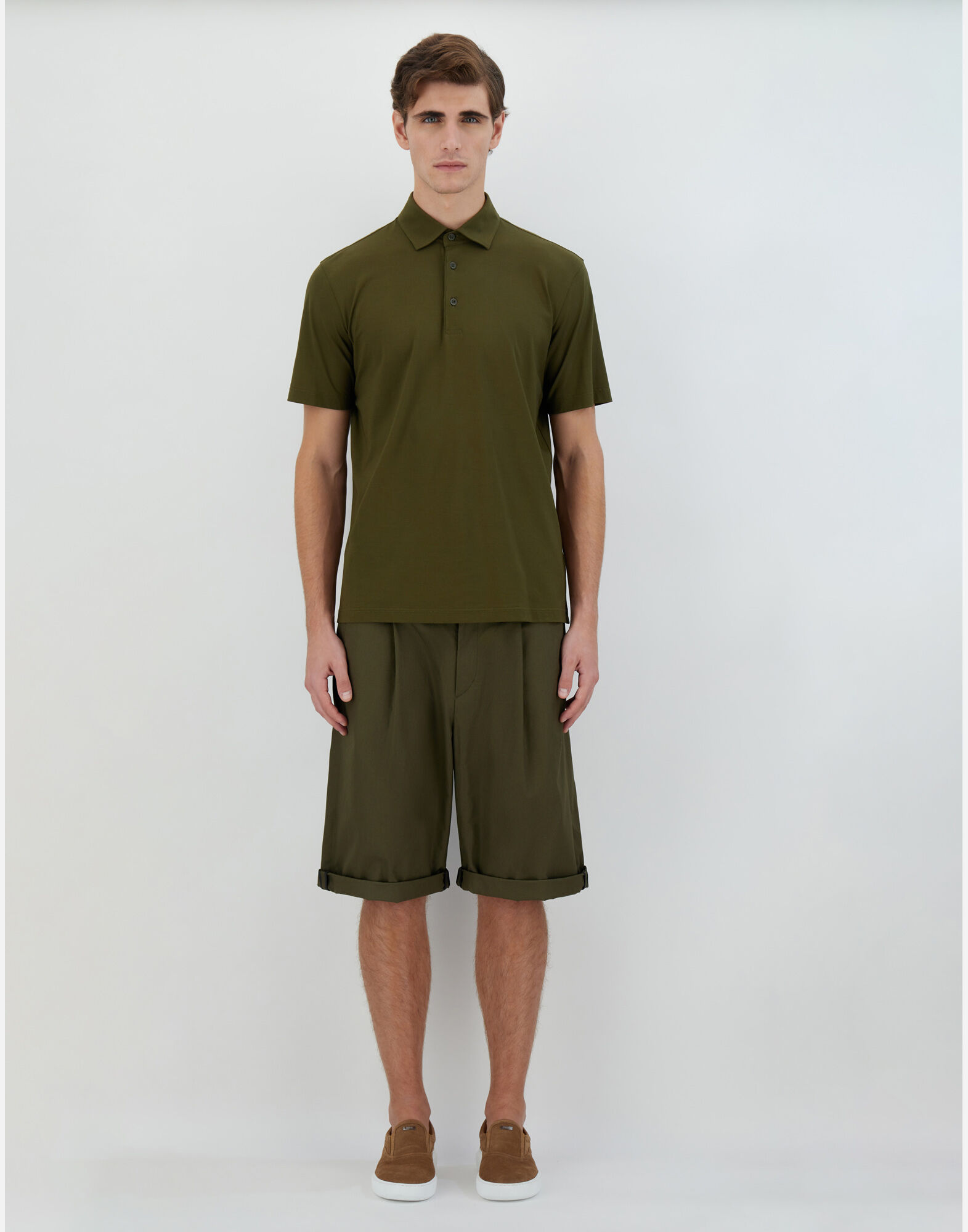 JERSEY CREPE POLO SHIRT