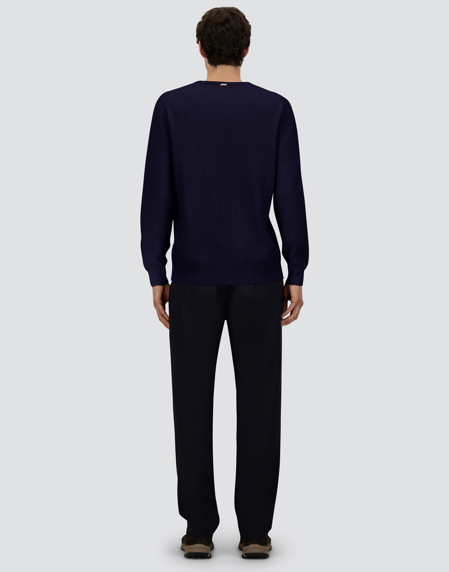 SWEATER IN RIBBED WOOL CASHMERE