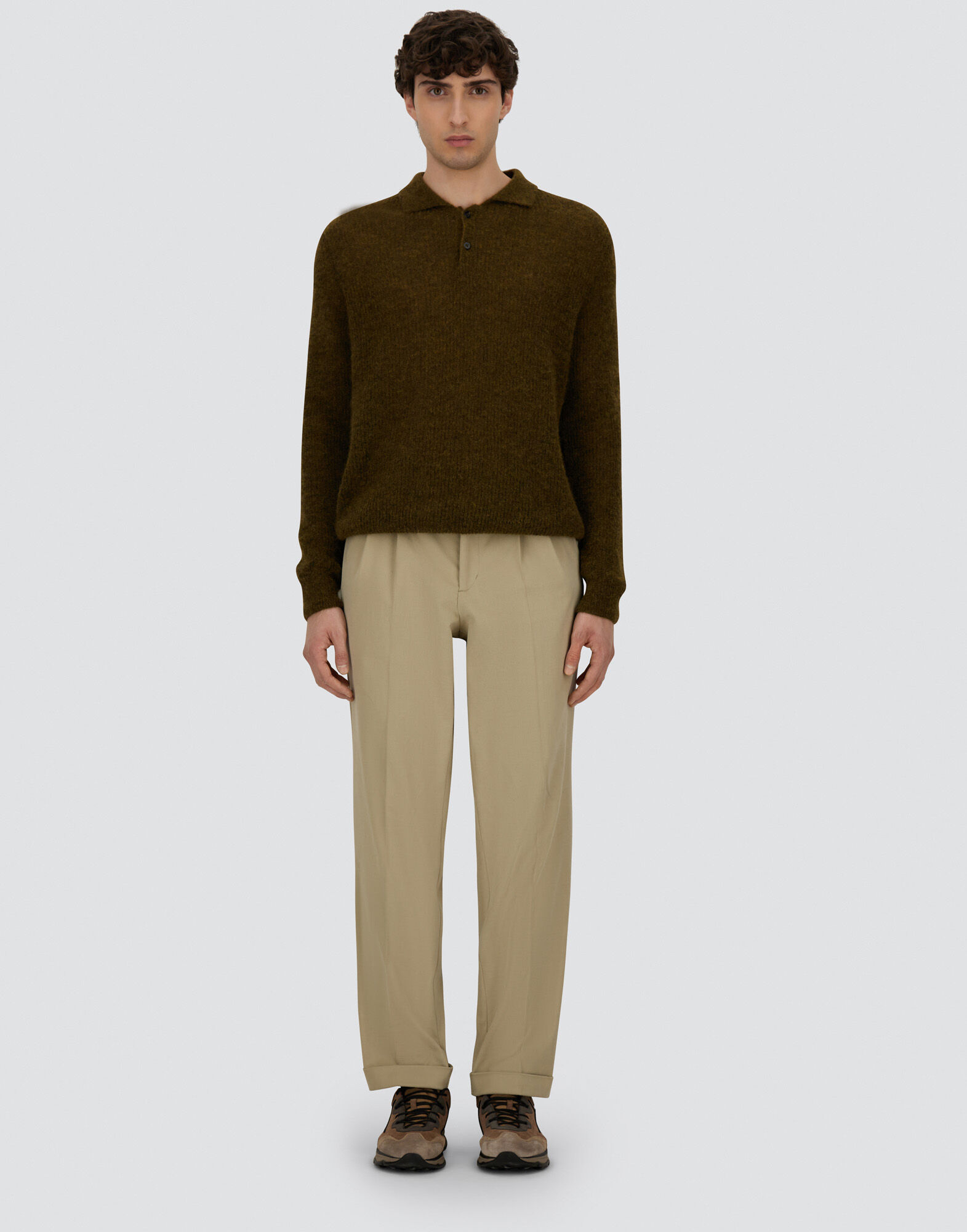 TROUSERS IN STRETCH COTTON VELVET