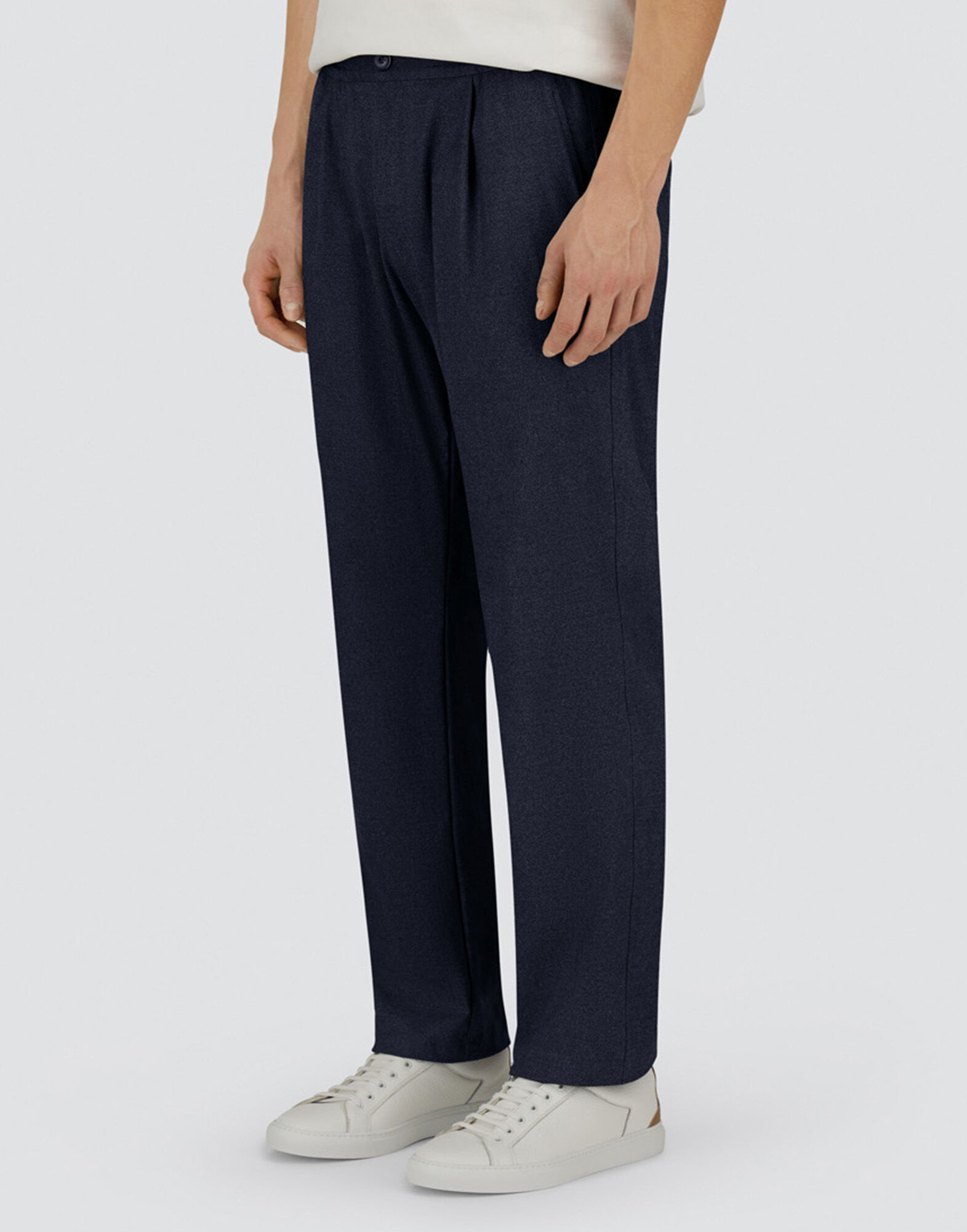 RESORT TROUSERS IN MELANGE SUEDE EFFECT