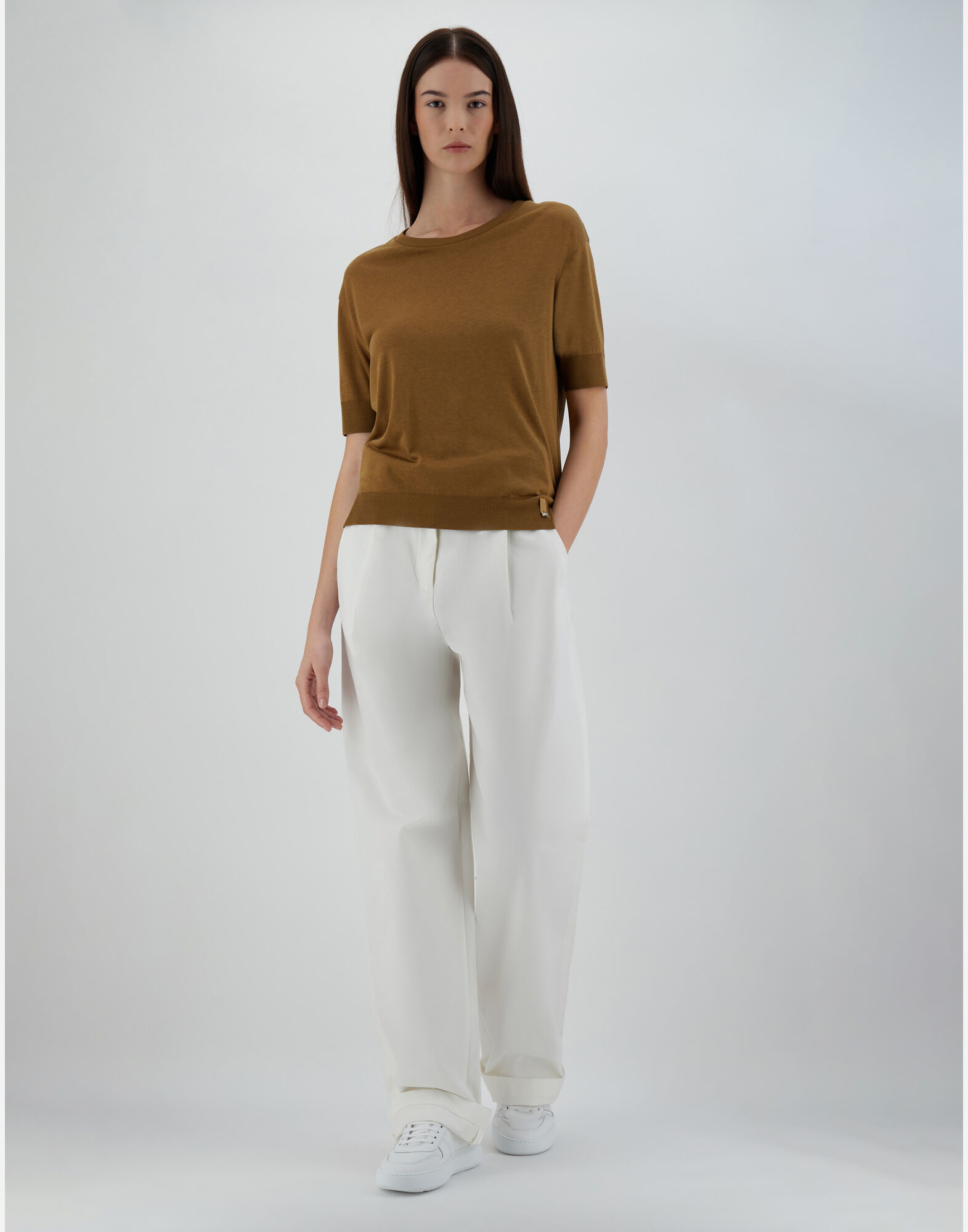 T-SHIRT IN GLAM KNIT?EFFECT