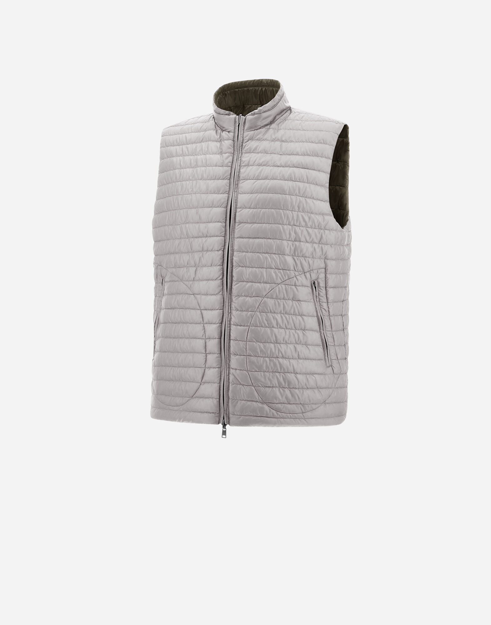 REVERSIBLE TWO-TONE WAISTCOAT IN NYLON ULTRALIGHT