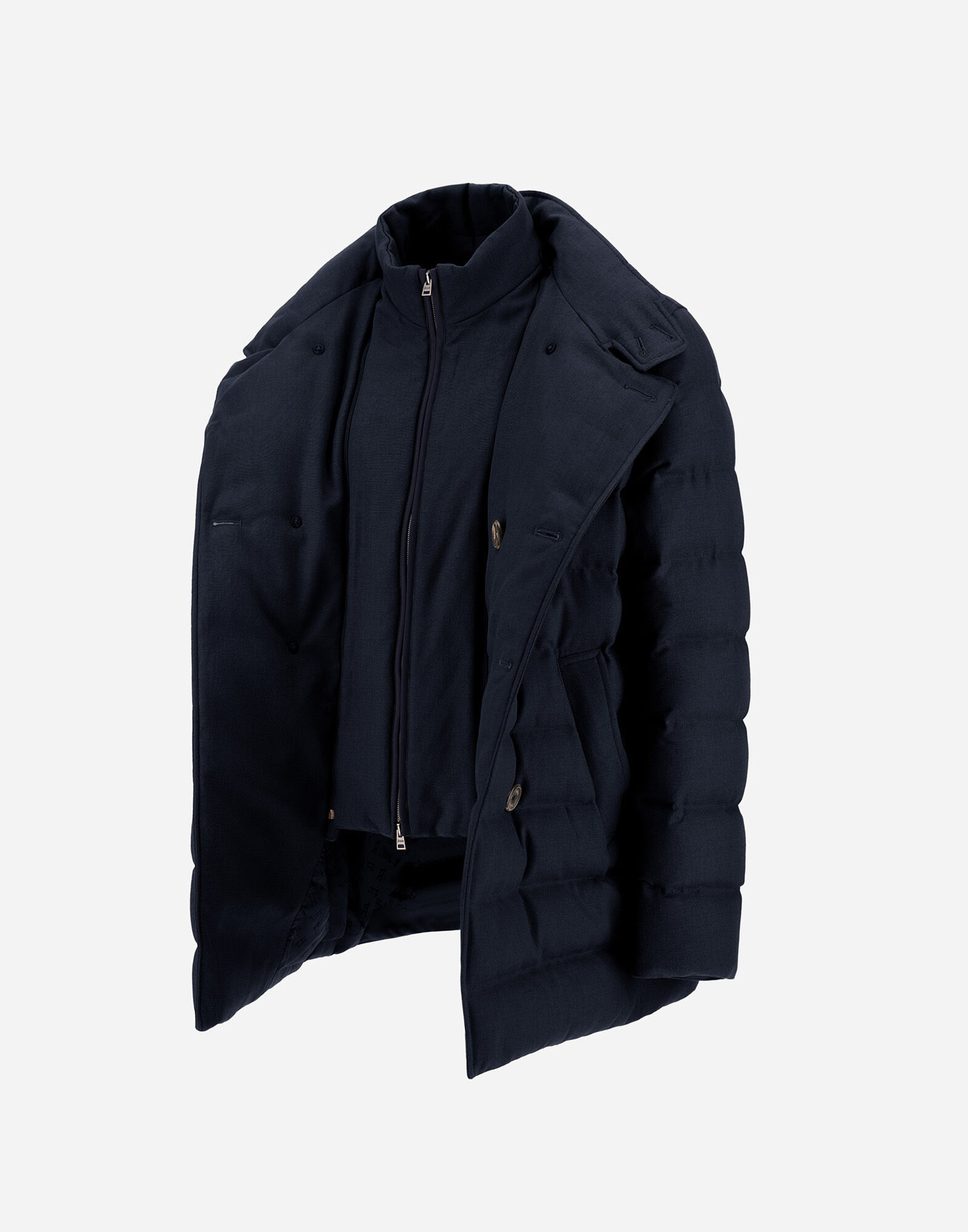 PEA COAT IN NORFOLK WOOL BLEND