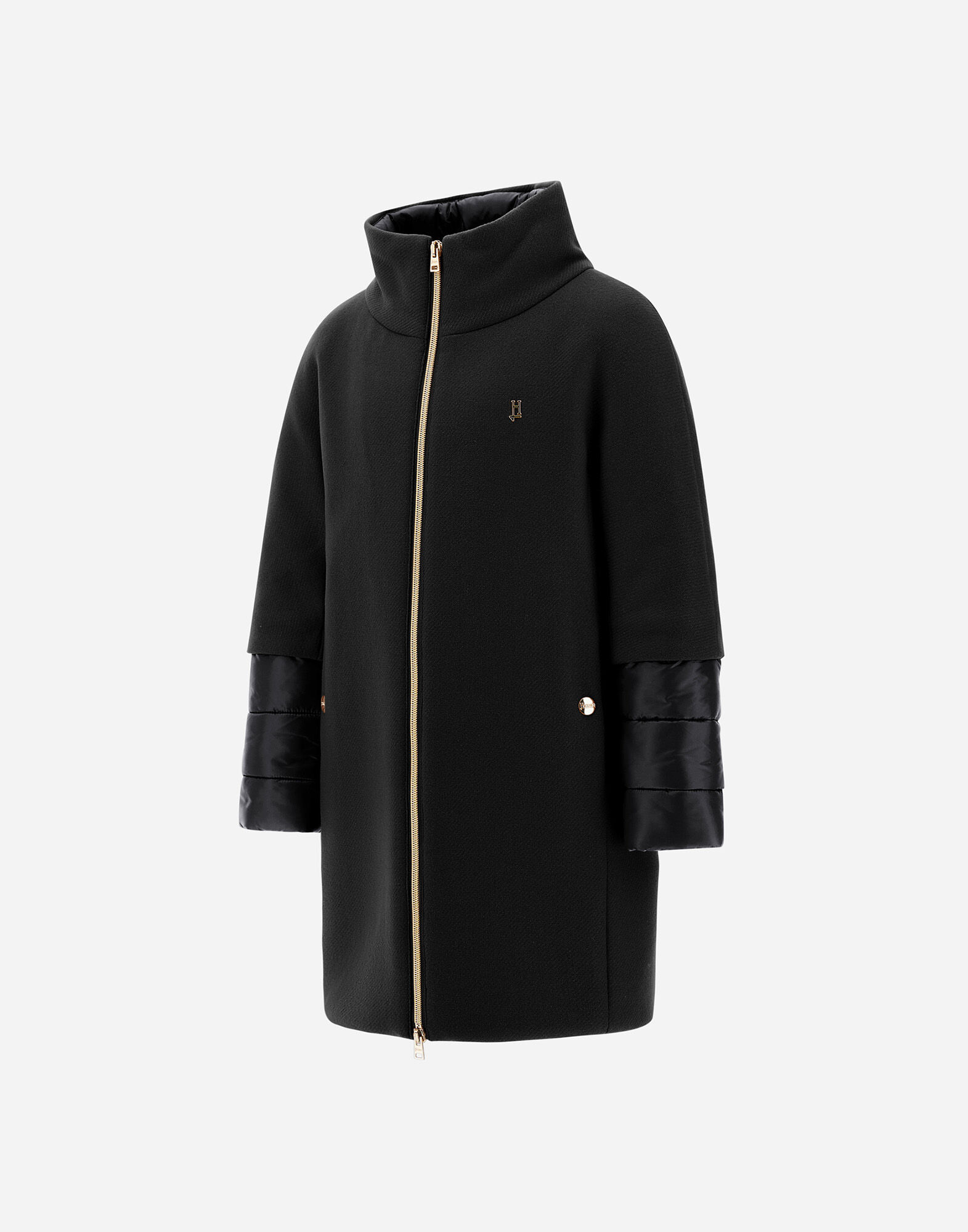 COAT IN ECOWOOL AND NYLON ULTRALIGHT