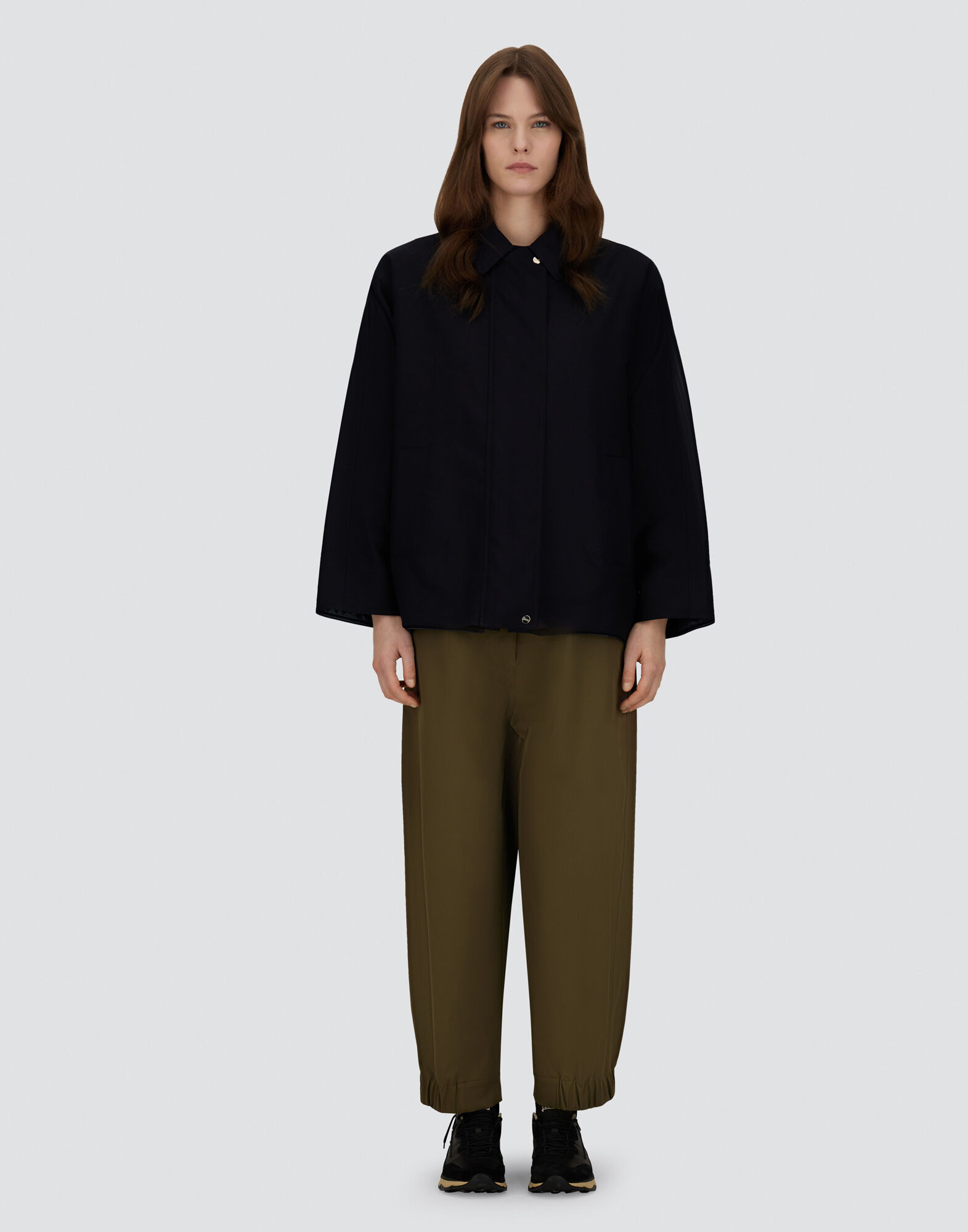 JACKET IN FLUID WOOL AND NYLON ULTRALIGHT