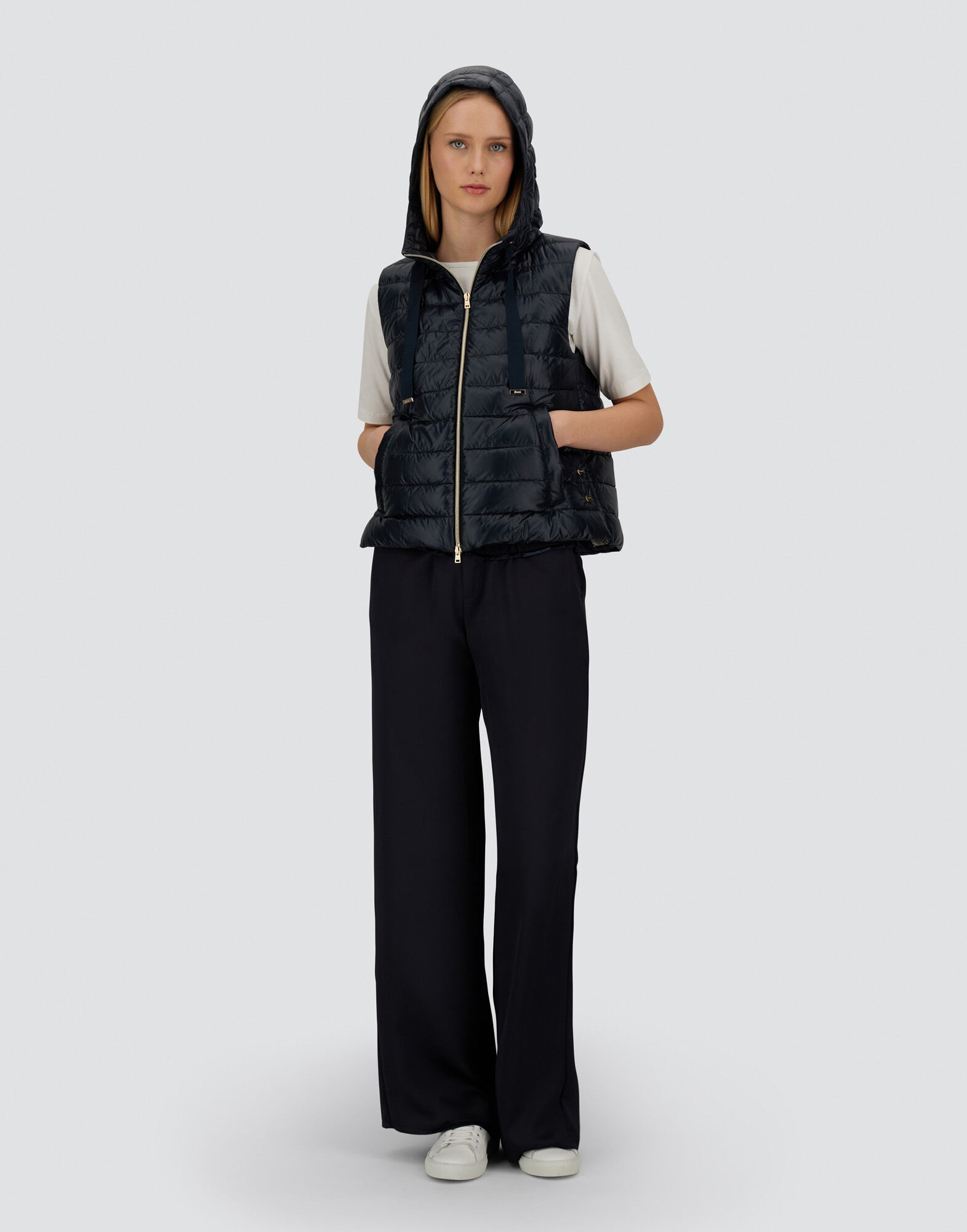 VEST IN NYLON ULTRALIGHT AND MONOGRAM LUREX
