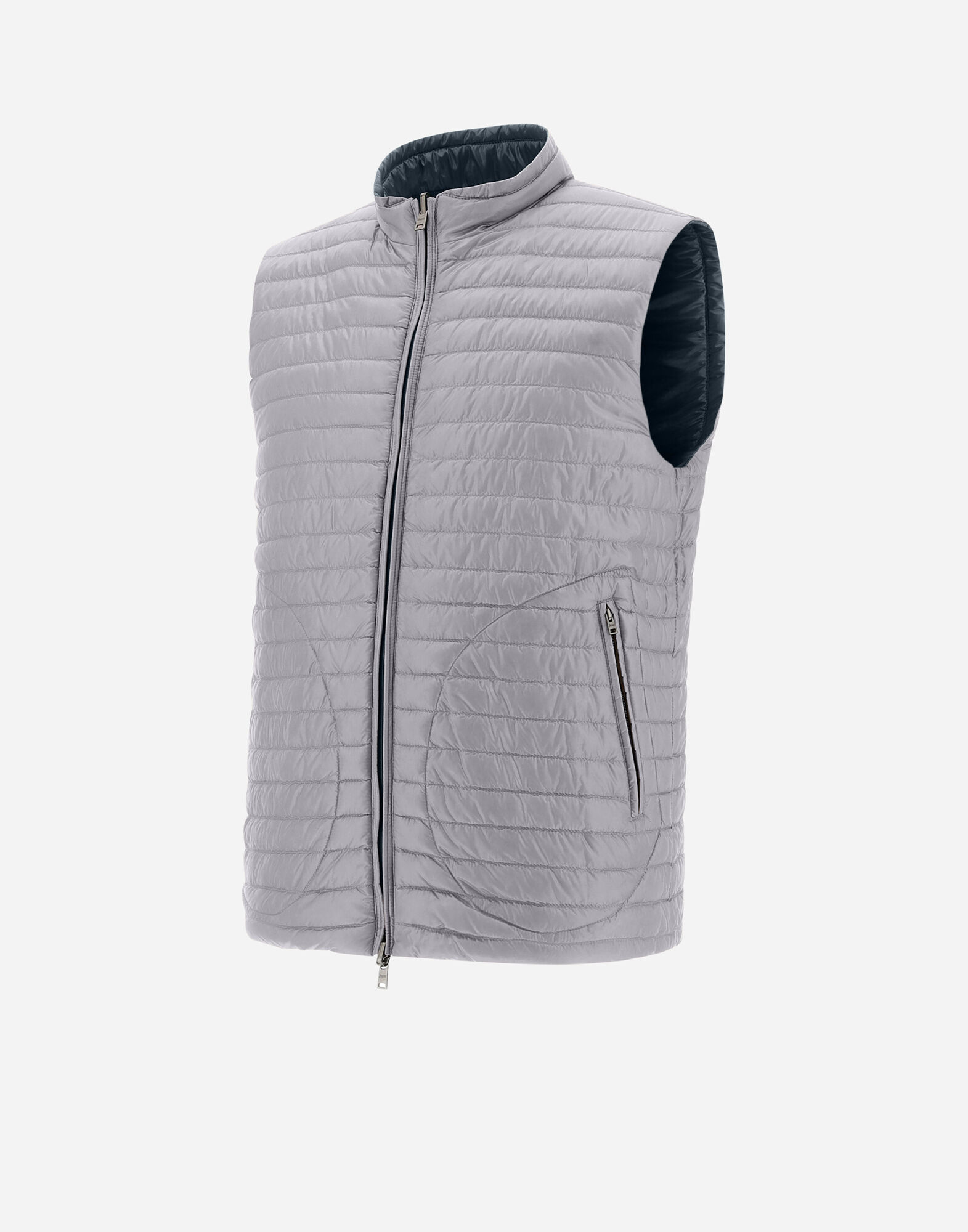 REVERSIBLE TWO-TONE WAISTCOAT IN NYLON ULTRALIGHT