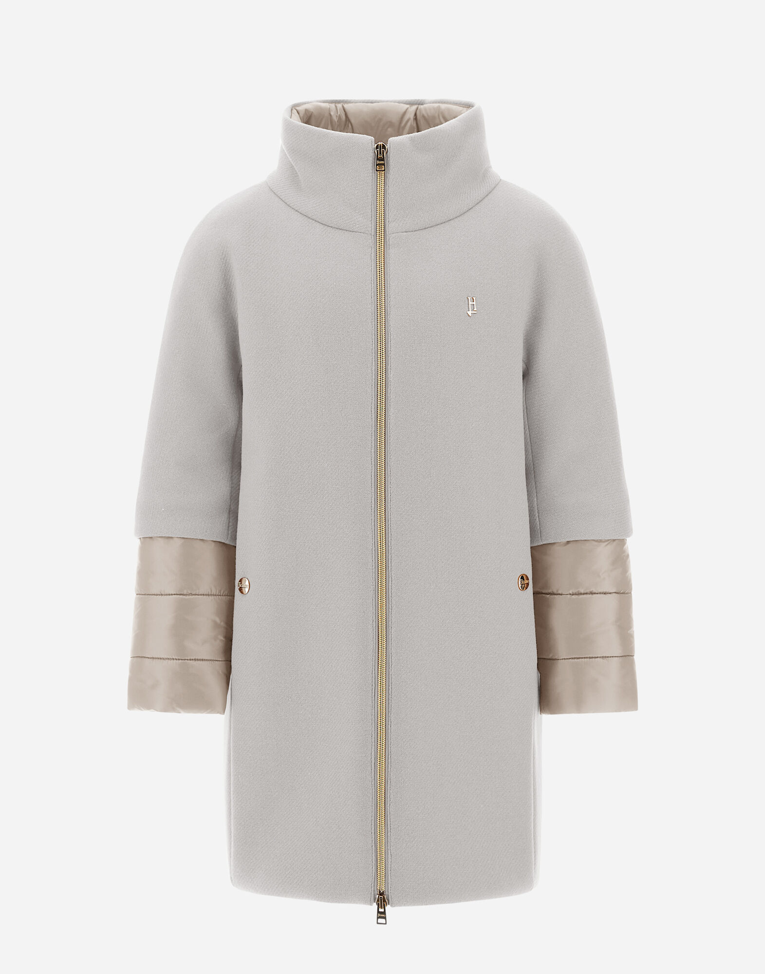 COAT IN ECOWOOL AND NYLON ULTRALIGHT
