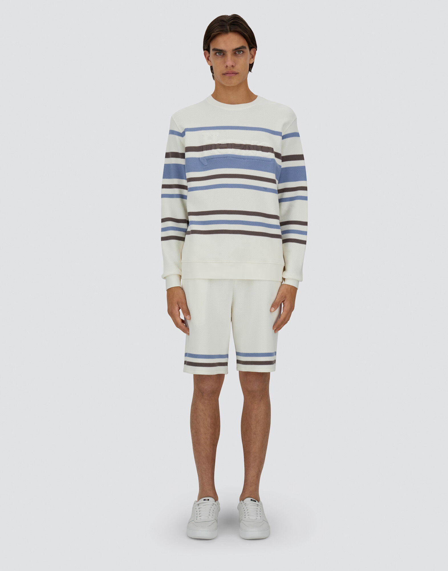 SWEATSHIRT IN STRIPE COTTON SWEATER