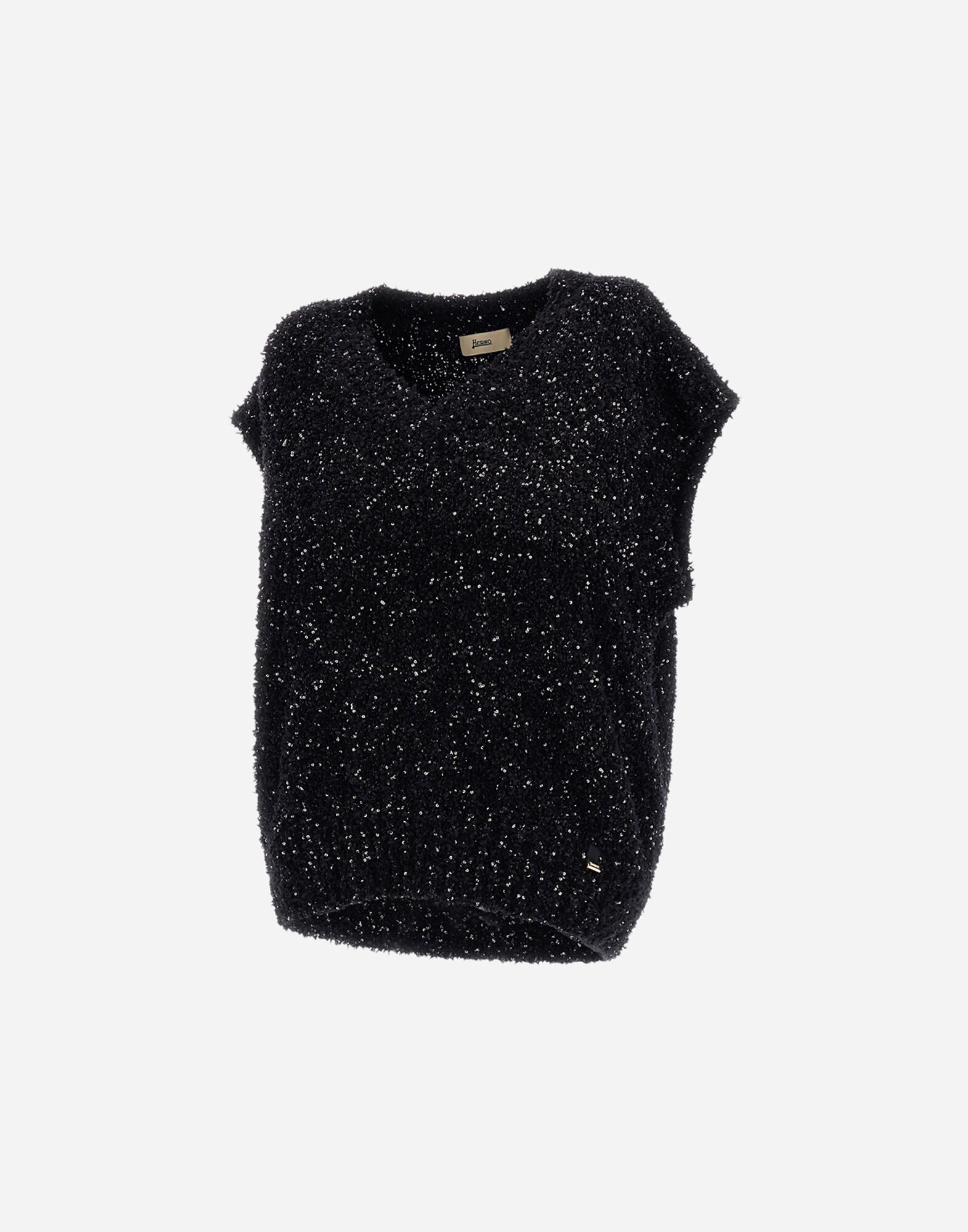 VEST IN NEW PLAIN SEQUINS