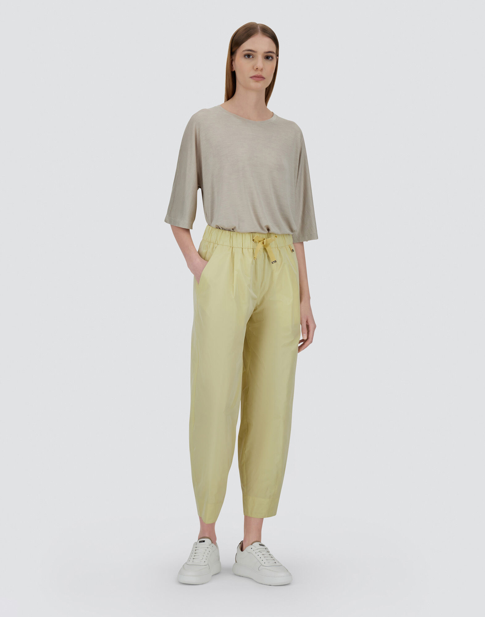 NEW TECHNO TAFFETA TROUSERS