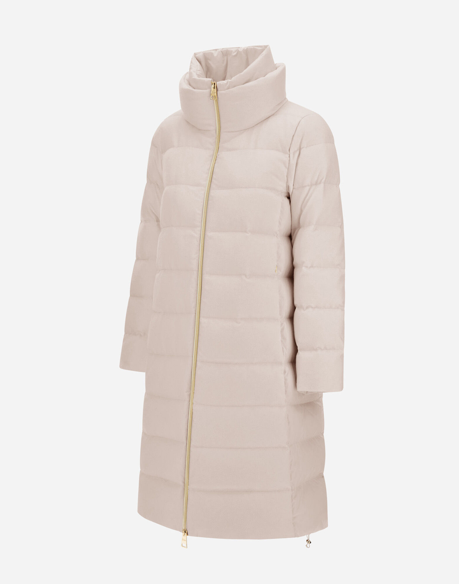 LONG JACKET IN CASHMERE, SILK AND SATIN