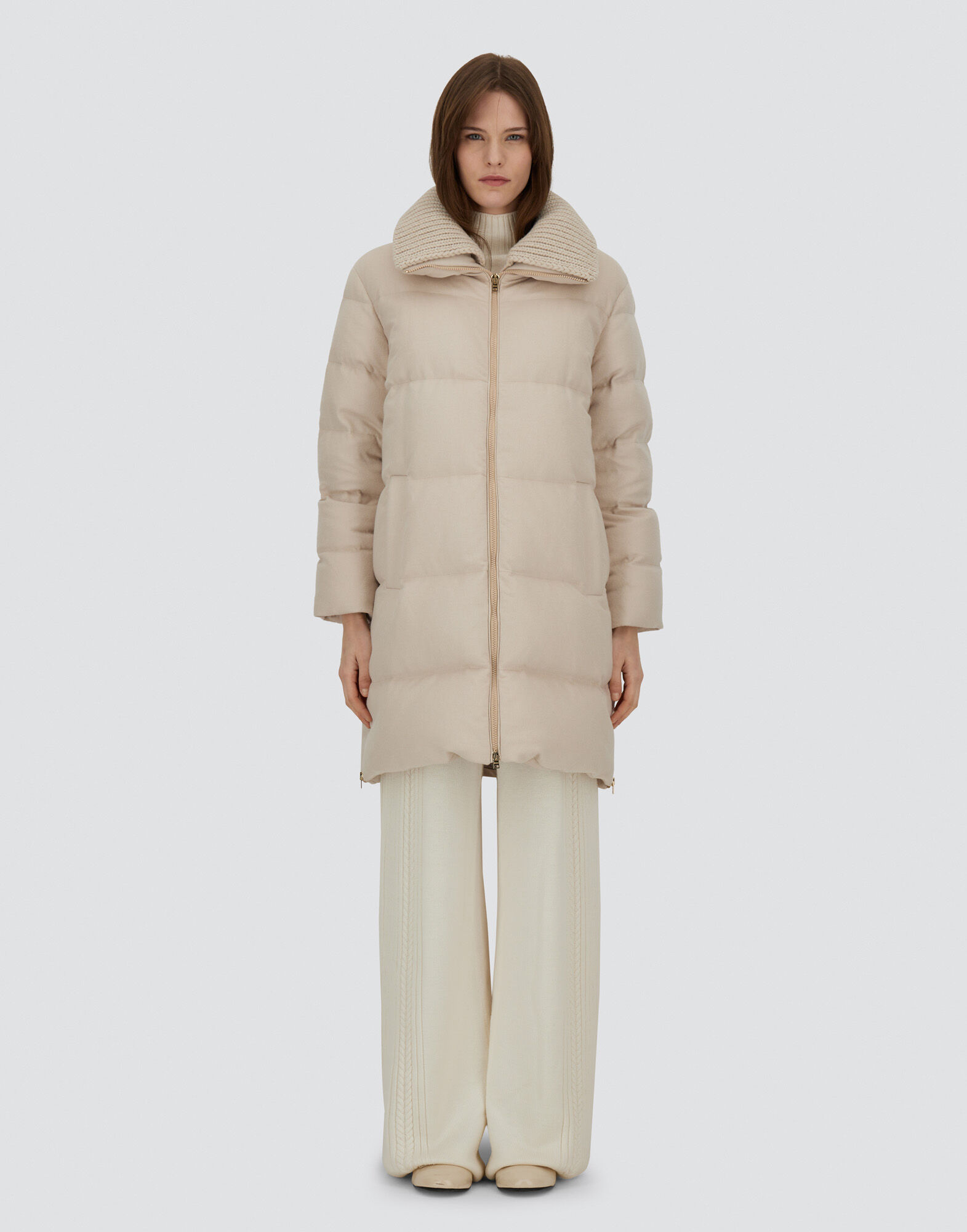 LONG JACKET IN CASHMERE AND SILK