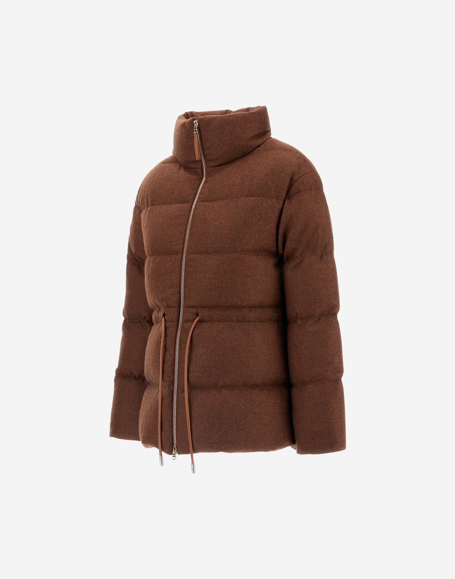 SHORT PARKA IN VIRGIN WOOL TWEED