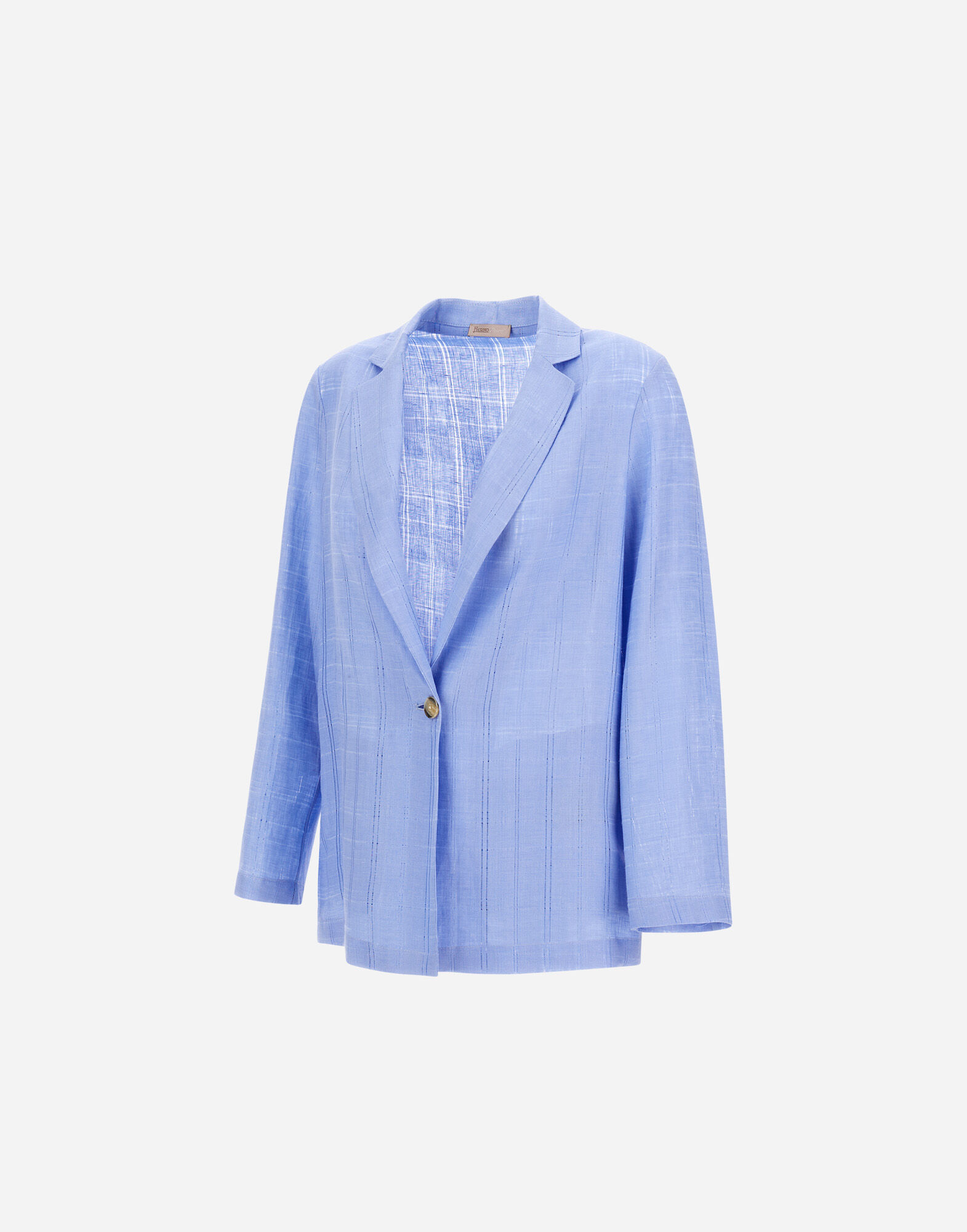 RESORT BLAZER IN CHECK LINEN