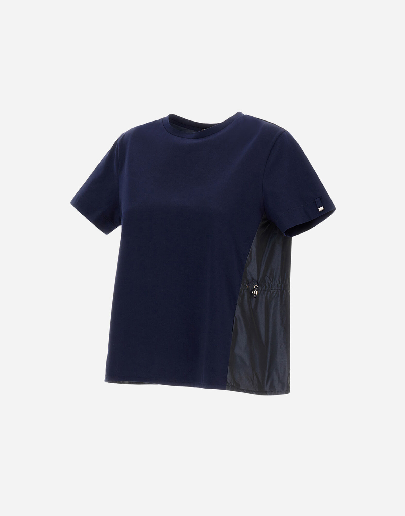 T-SHIRT IN CHIC COTTON JERSEY AND NEW TECHNO TAFFETA