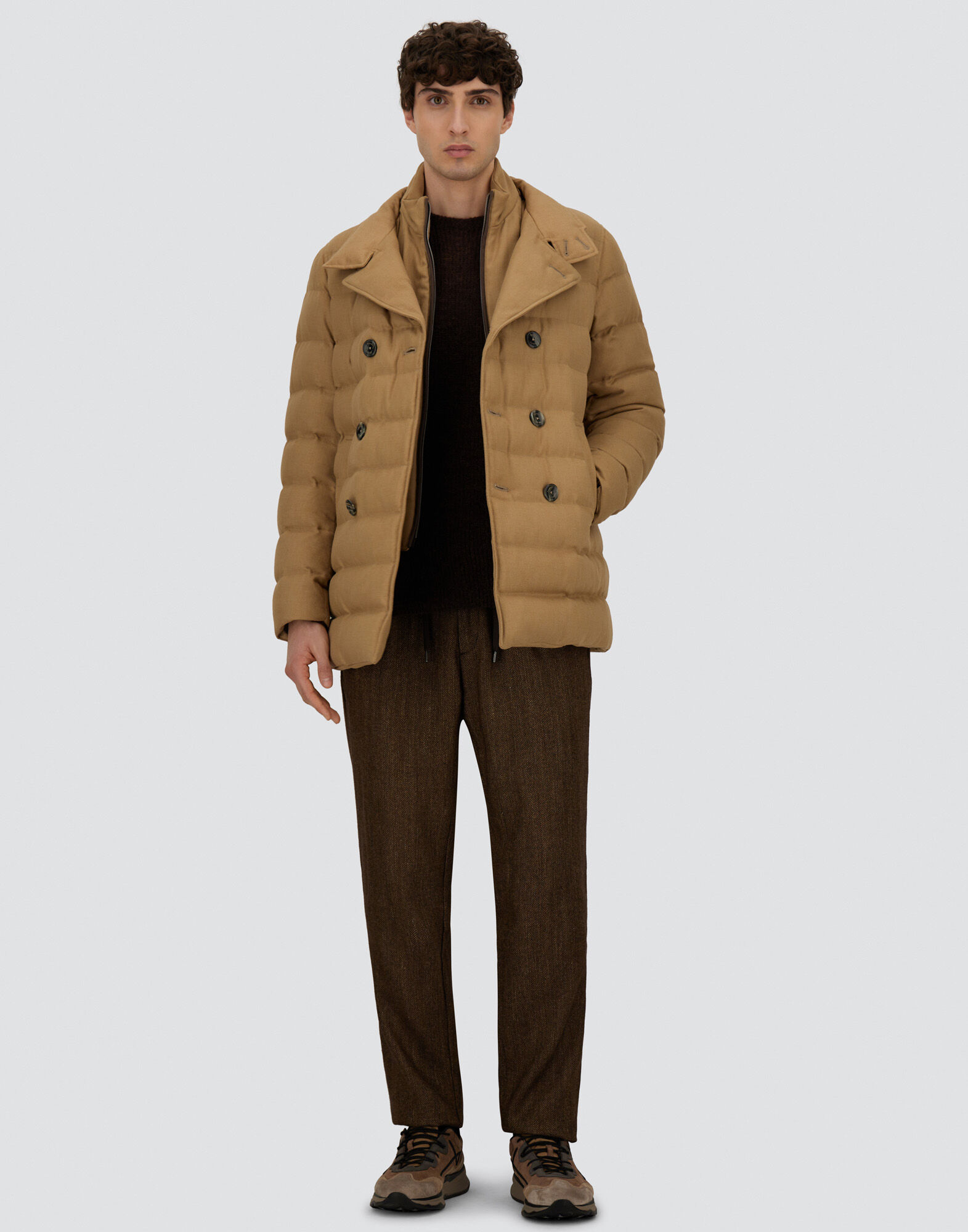 PEA COAT IN NORFOLK WOOL BLEND