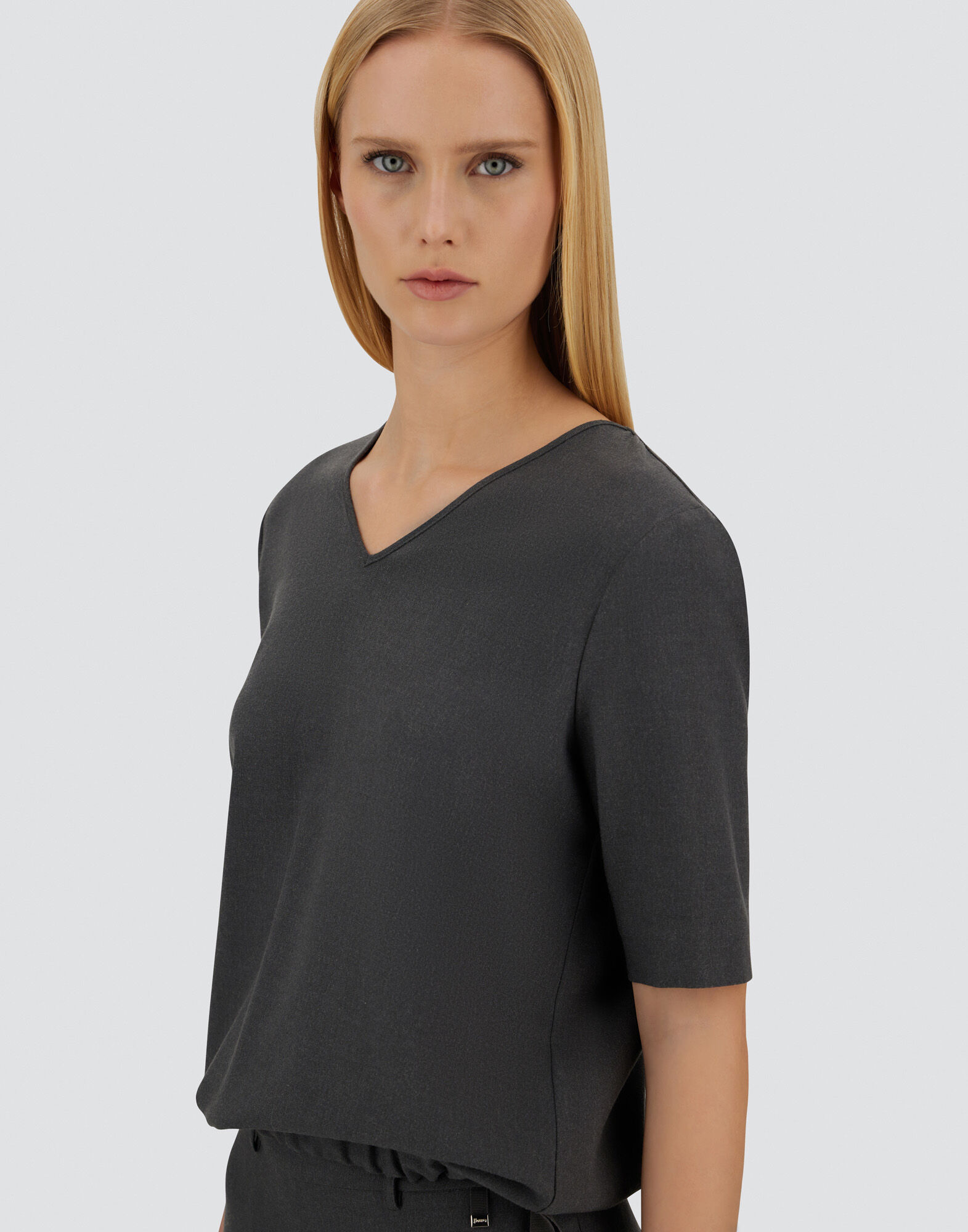 RESORT T-SHIRT IN MELANGE FLANNEL
