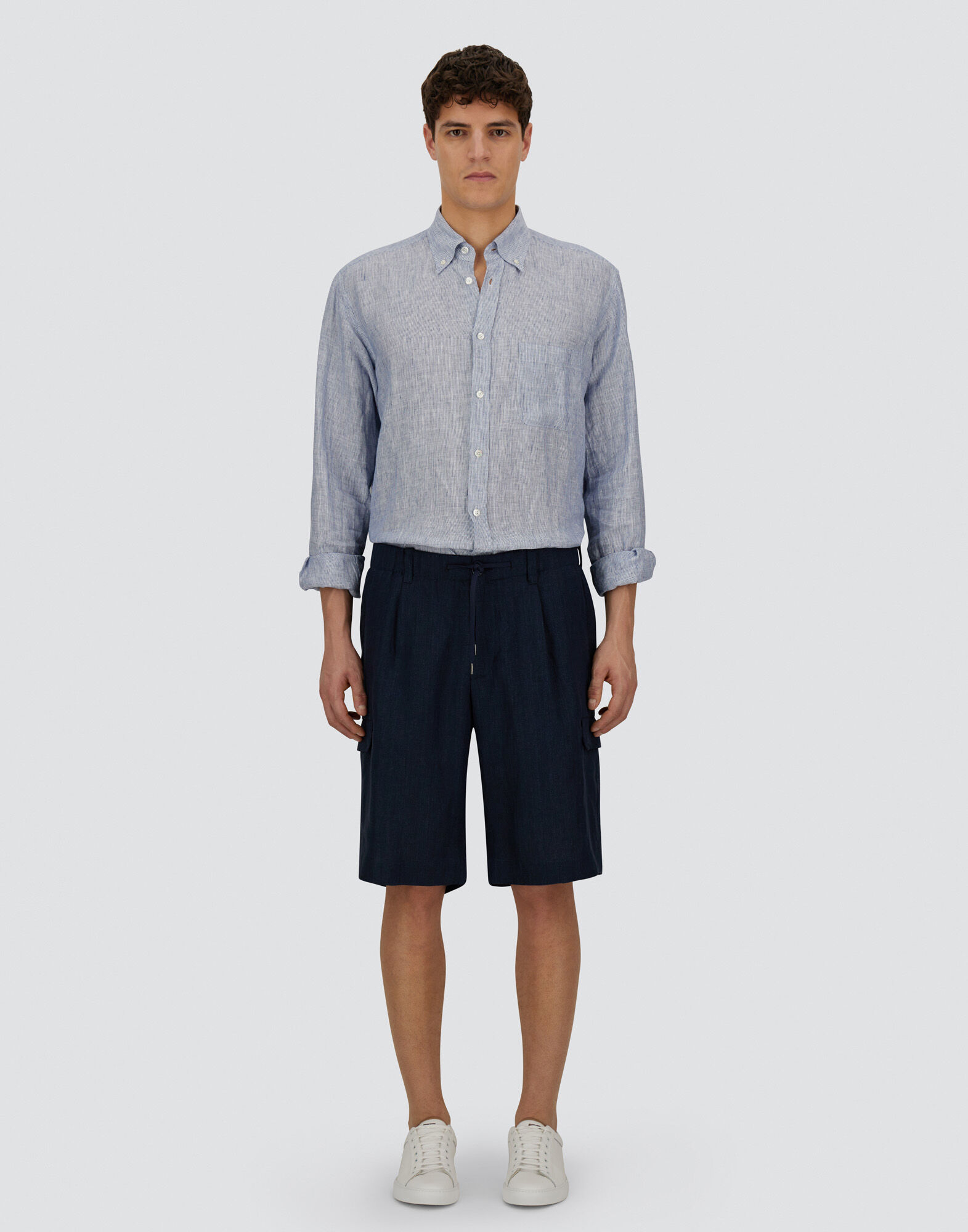 RESORT BERMUDA SHORTS IN NEW LINEN
