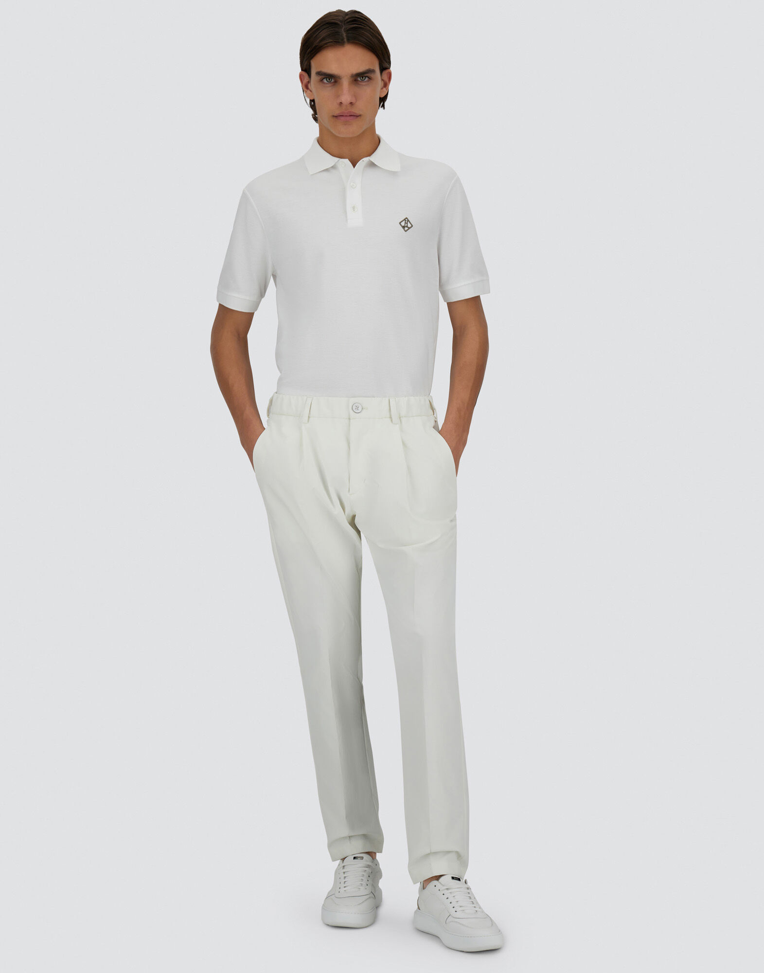COTTON FEEL TROUSERS WITH DRAWSTRING