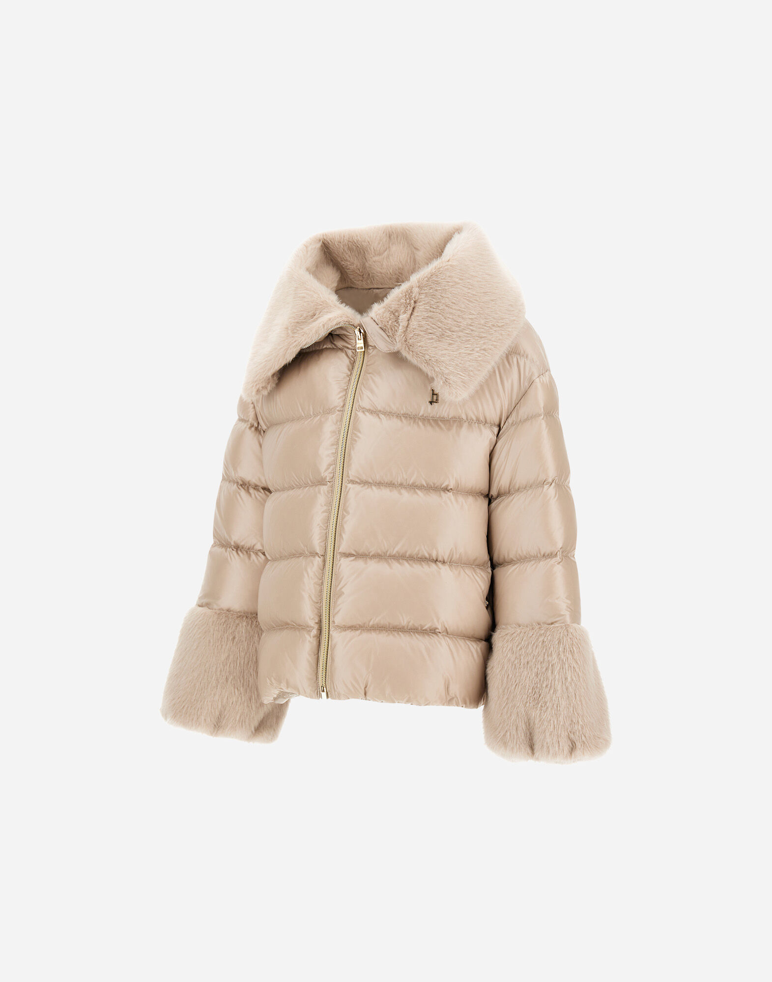 JACKET IN NYLON ULTRALIGHT AND LADY ALTERNATIVE FUR