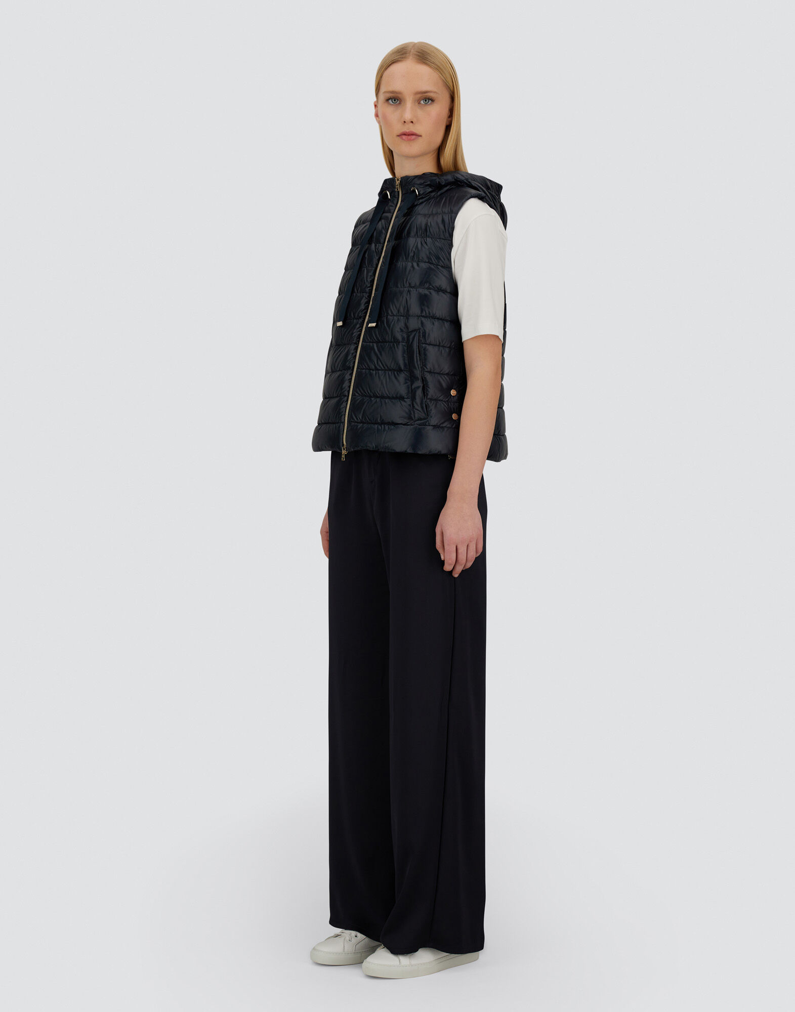 VEST IN NYLON ULTRALIGHT AND MONOGRAM LUREX