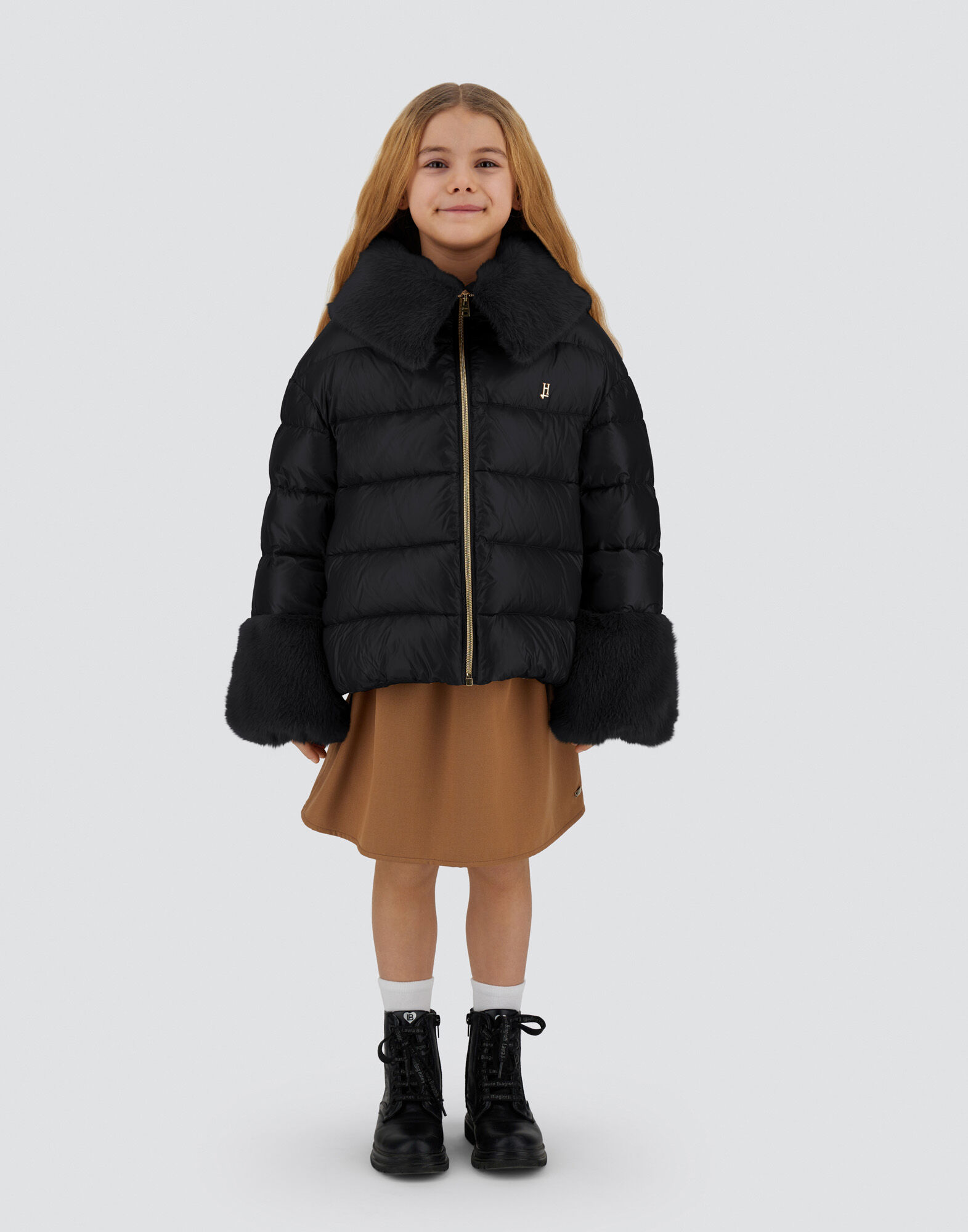 JACKET IN NYLON ULTRALIGHT AND LADY ALTERNATIVE FUR