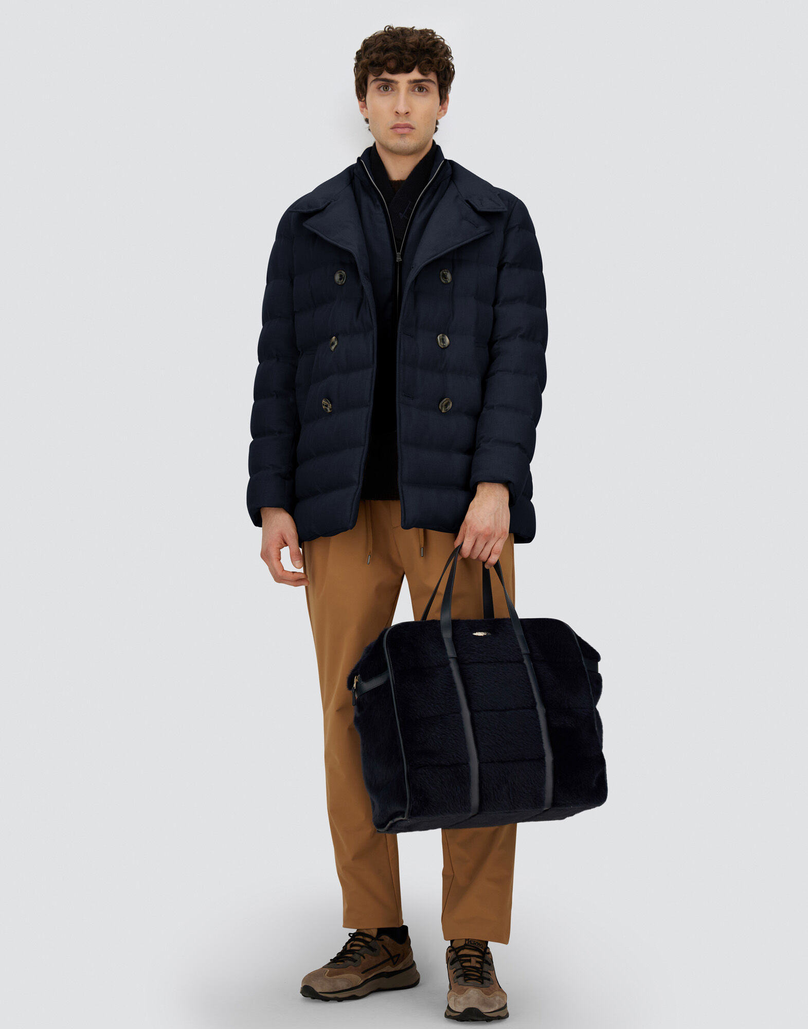 PEA COAT IN NORFOLK WOOL BLEND
