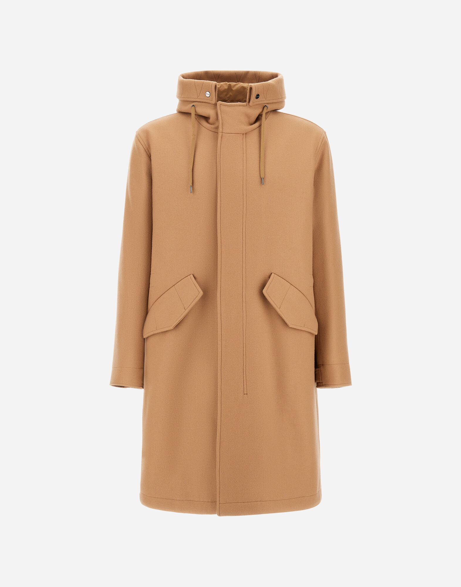 LONG PARKA IN EASY WOOL