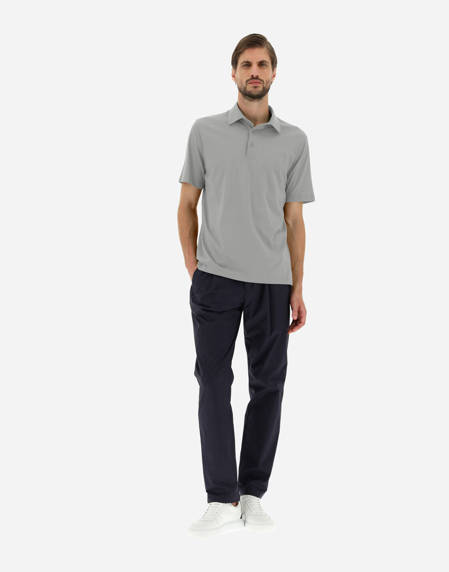 JERSEY CREPE POLO SHIRT