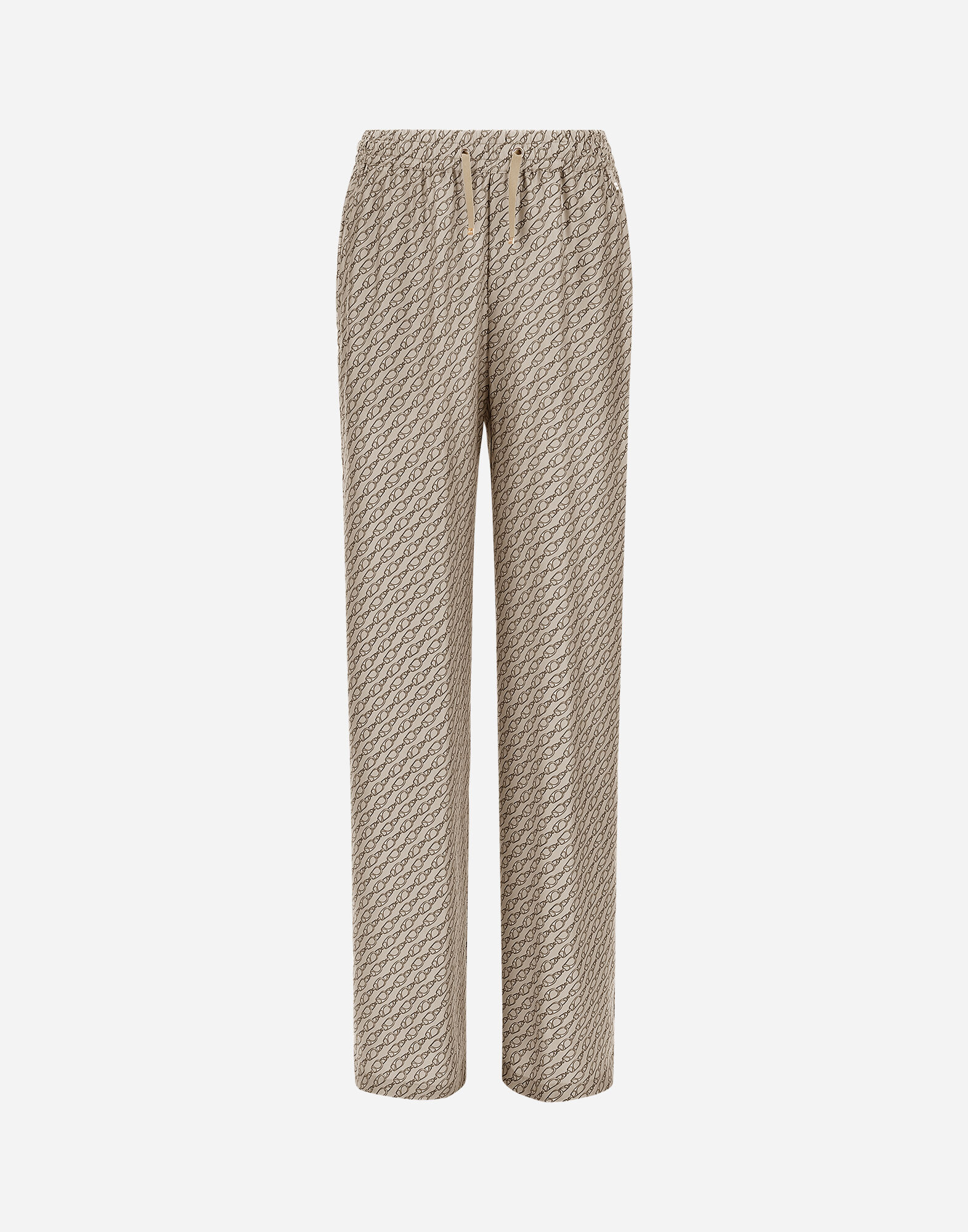 TROUSERS IN ICONIC PRINT SILK