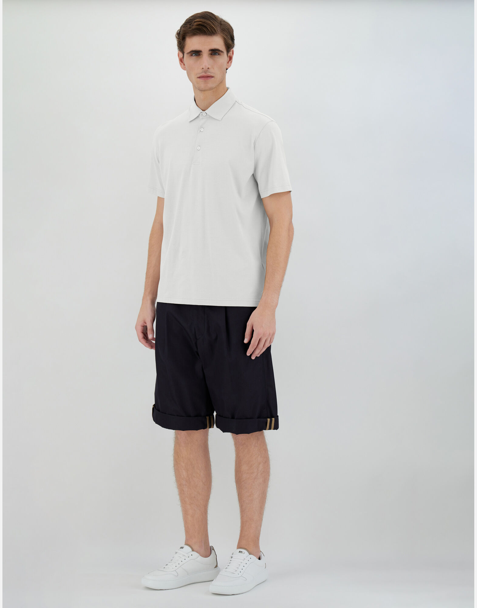 JERSEY CREPE POLO SHIRT
