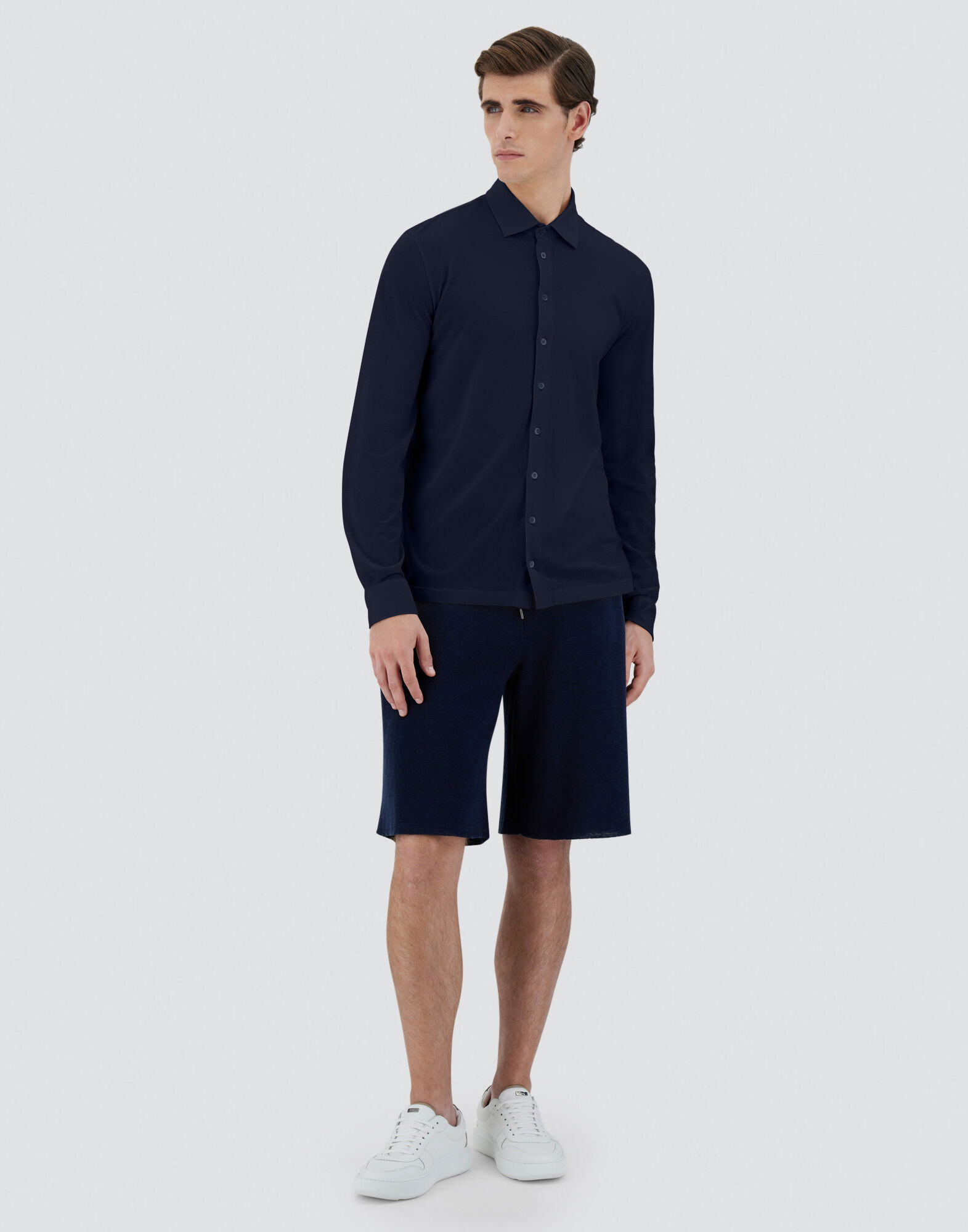 JERSEY CREPE POLO SHIRT