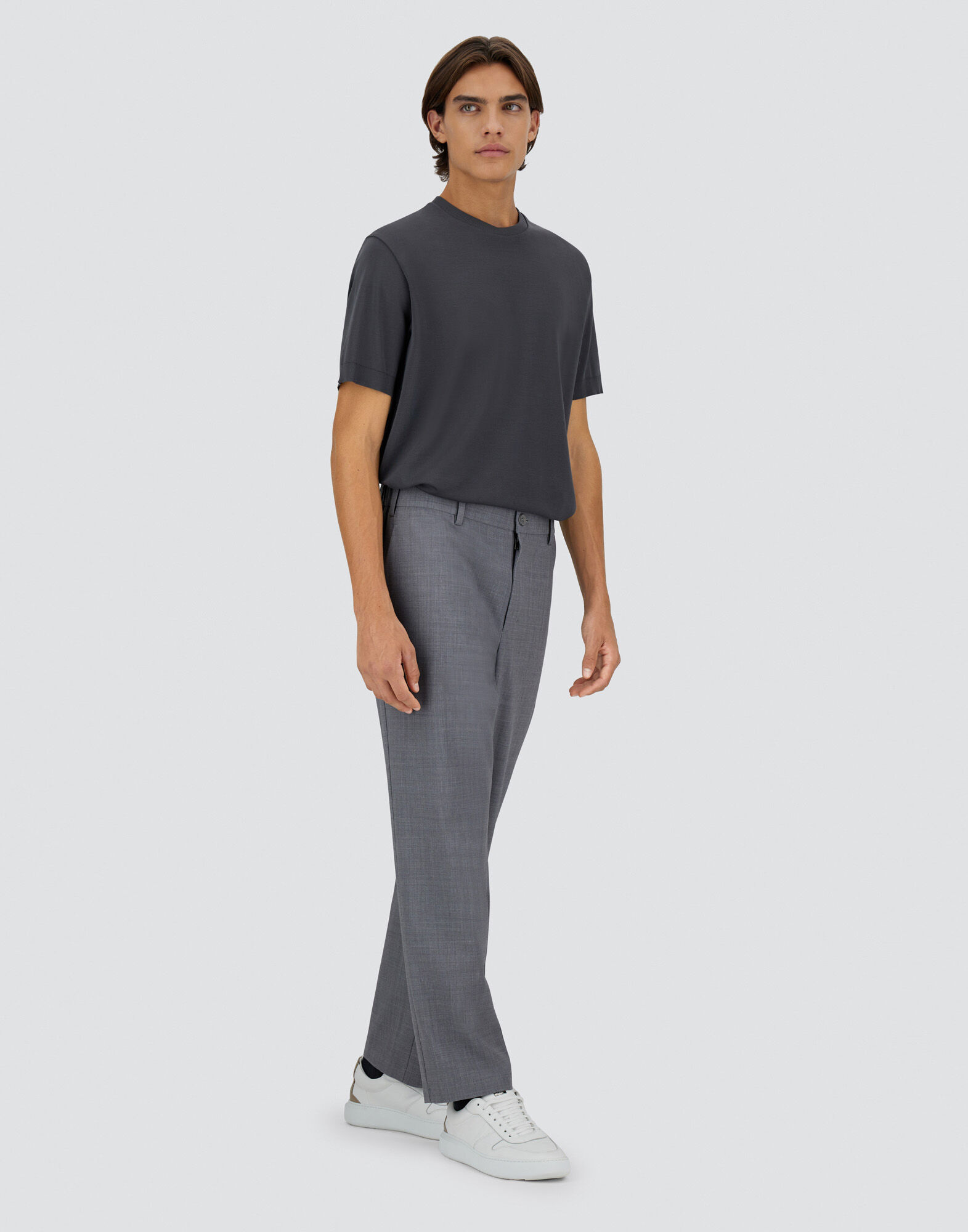 LIGHT WOOL BLEND TROUSERS