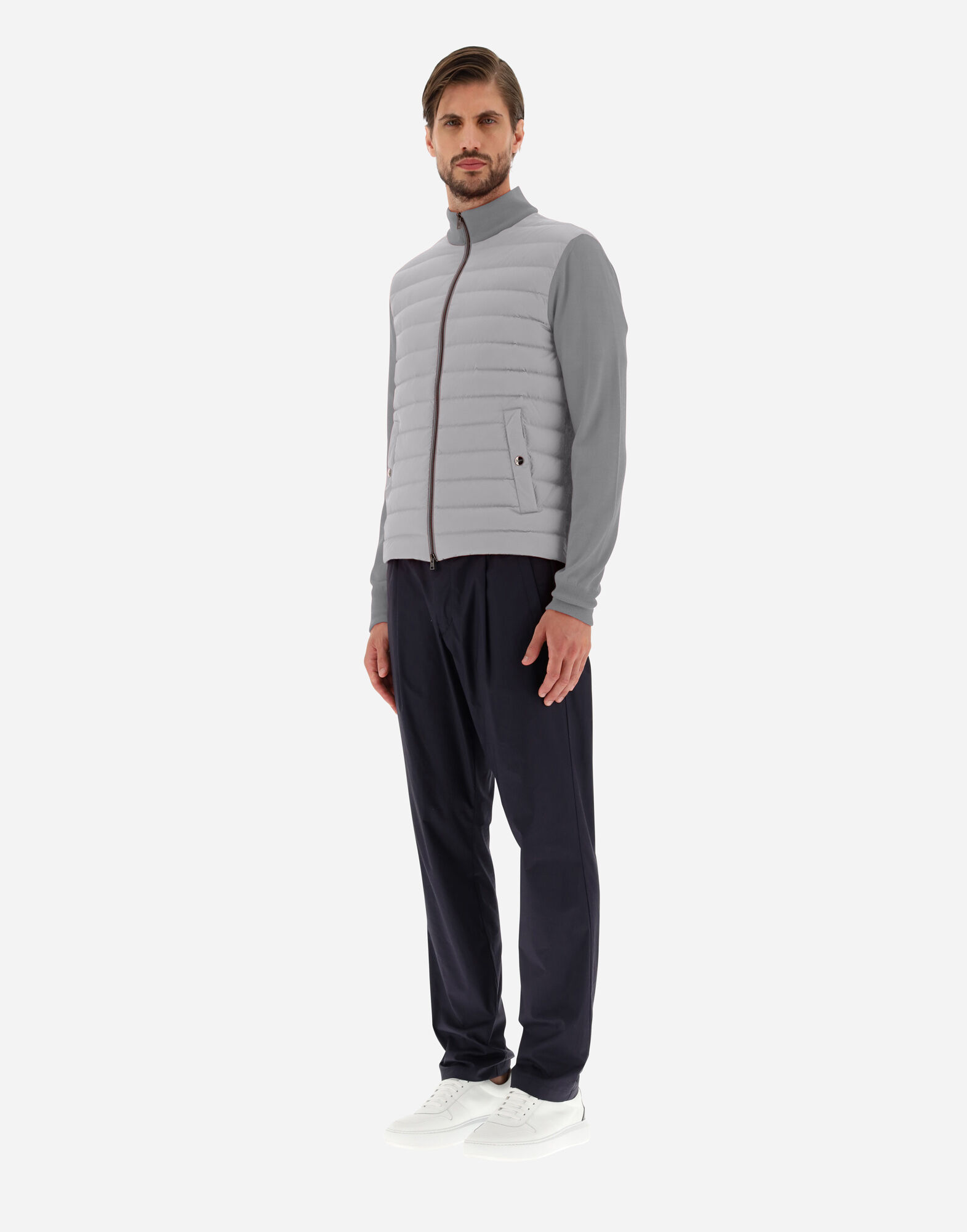 CARDIGAN IN SILK WOOL & NUAGE