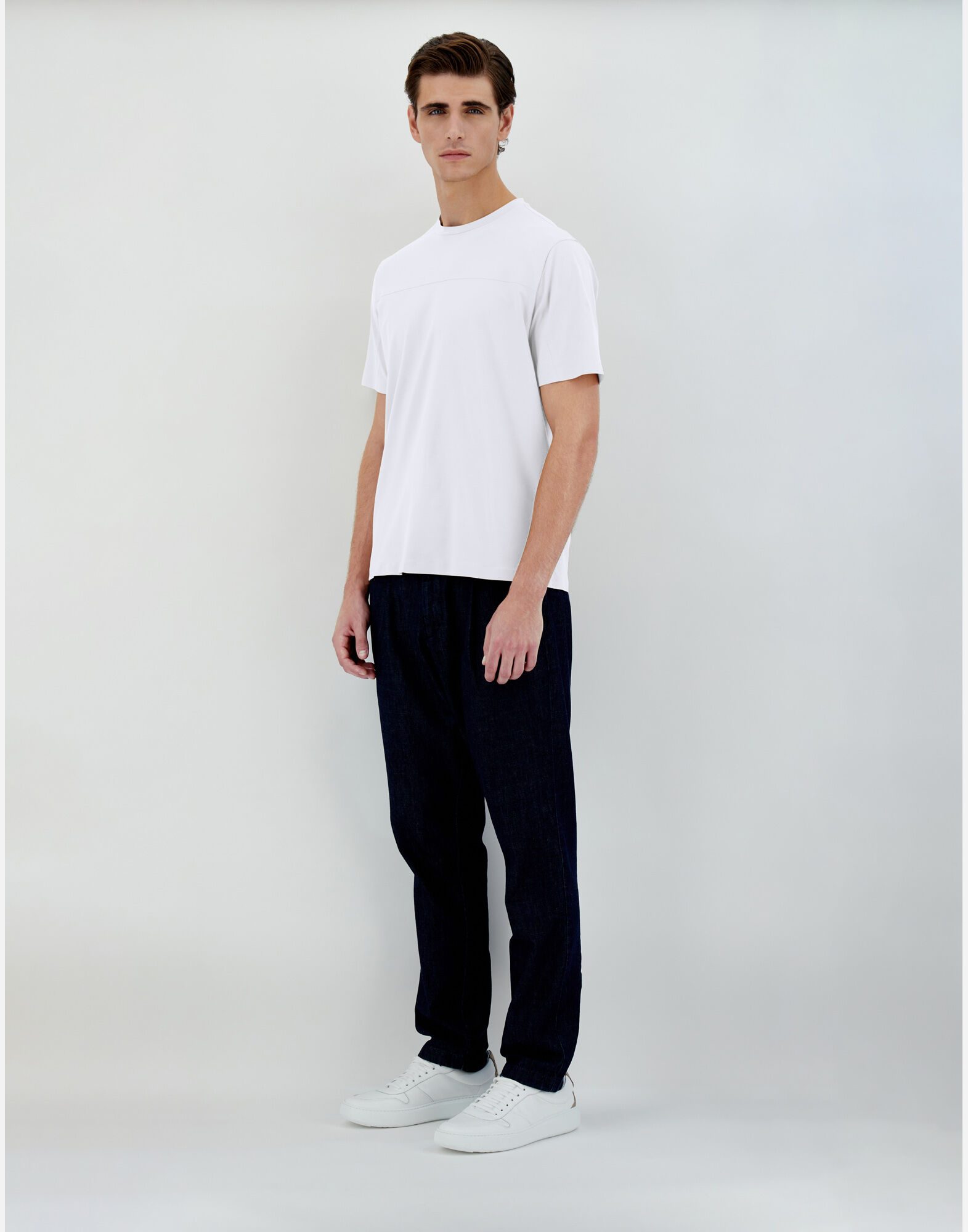 T-SHIRT IN SUPERFINE COTTON STRETCH