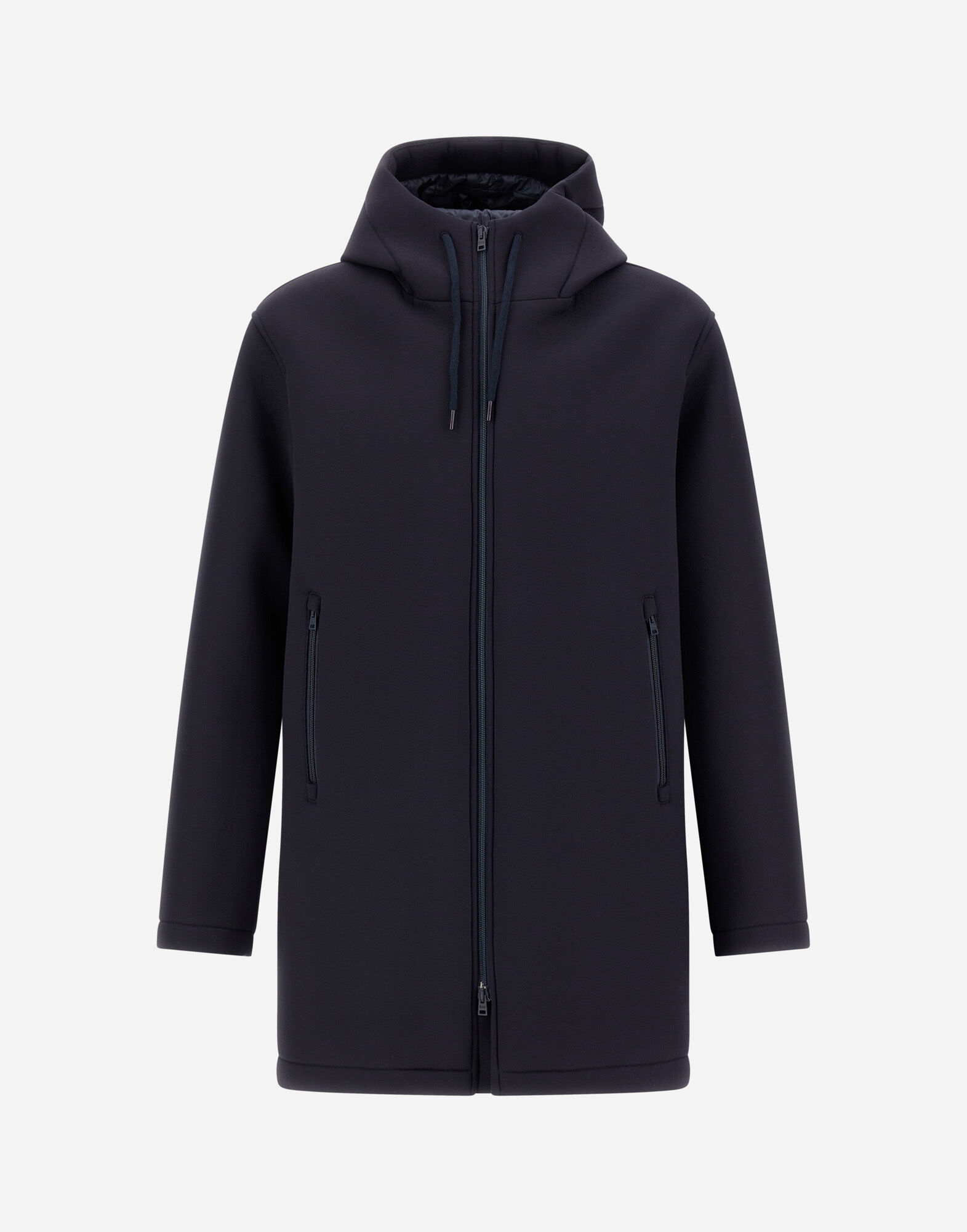 LONG PARKA IN 3-LAYER SCUBA