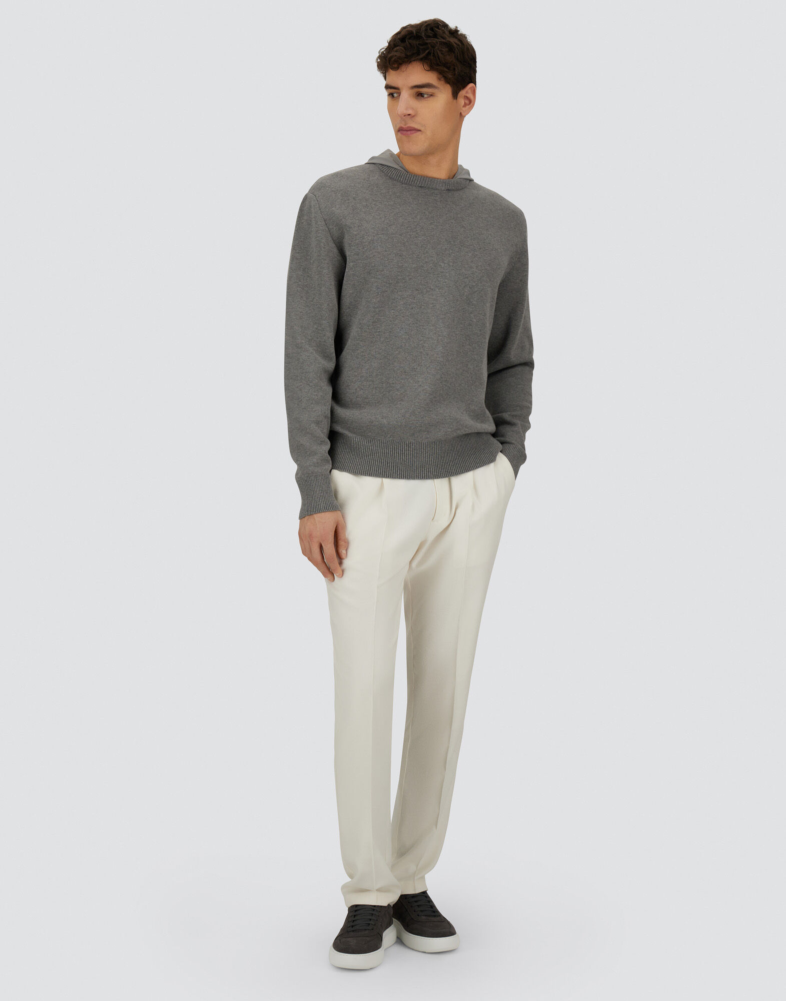 RESORT SWEATER IN DOUBLE COTTON KNIT AND TRAVEL NYLON PONENTE