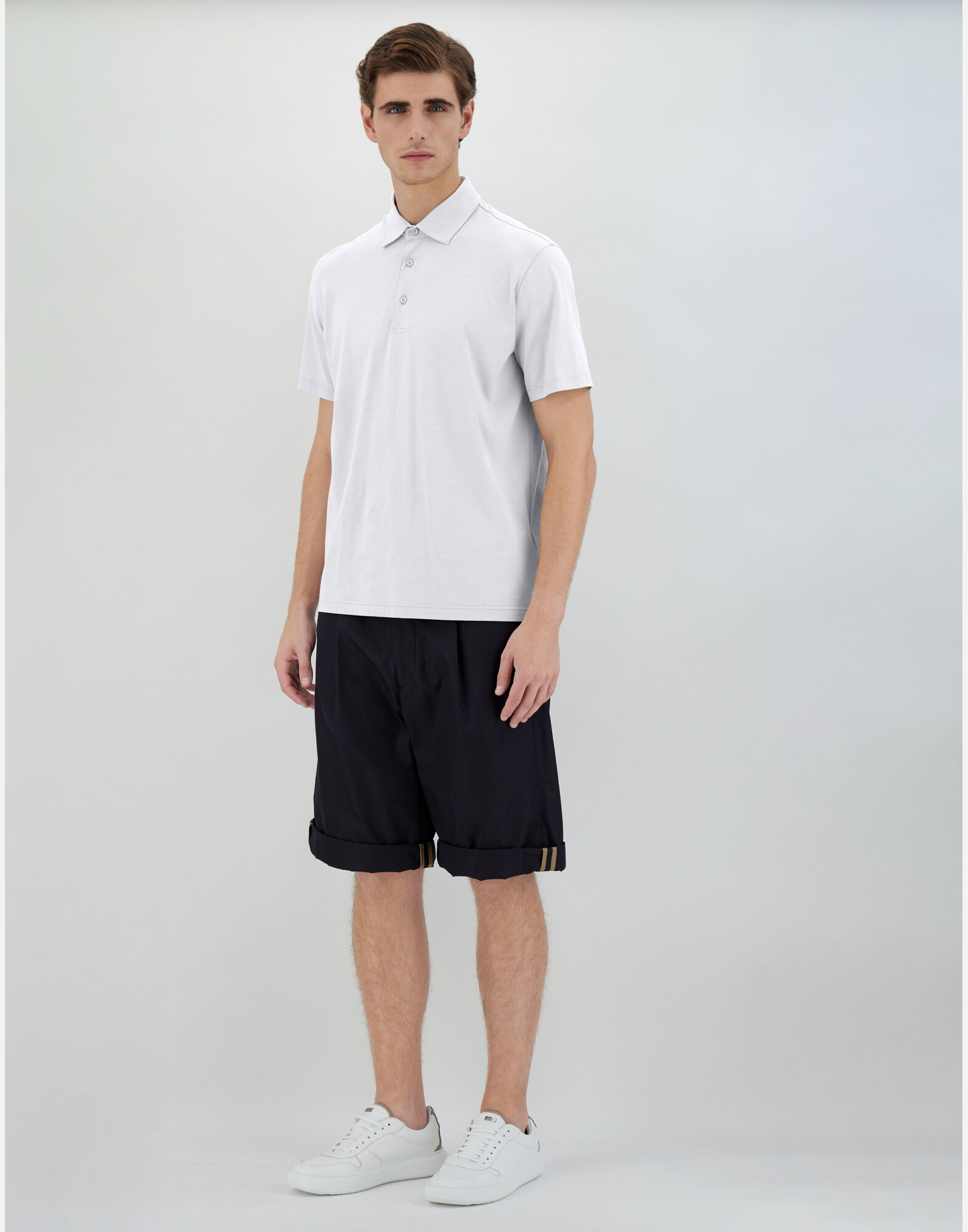 JERSEY CREPE POLO SHIRT