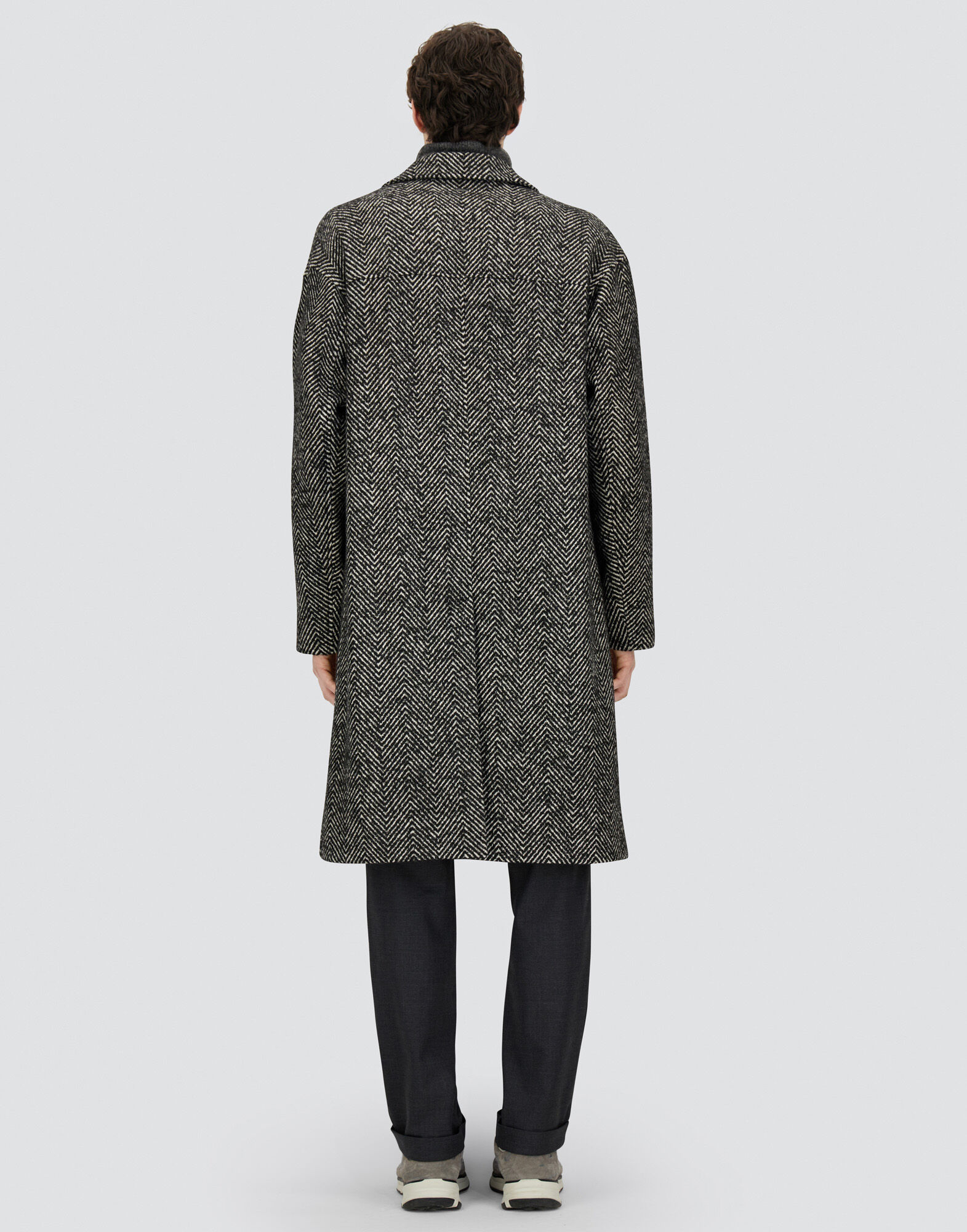 COAT IN HERRINGBONE R-WOOL