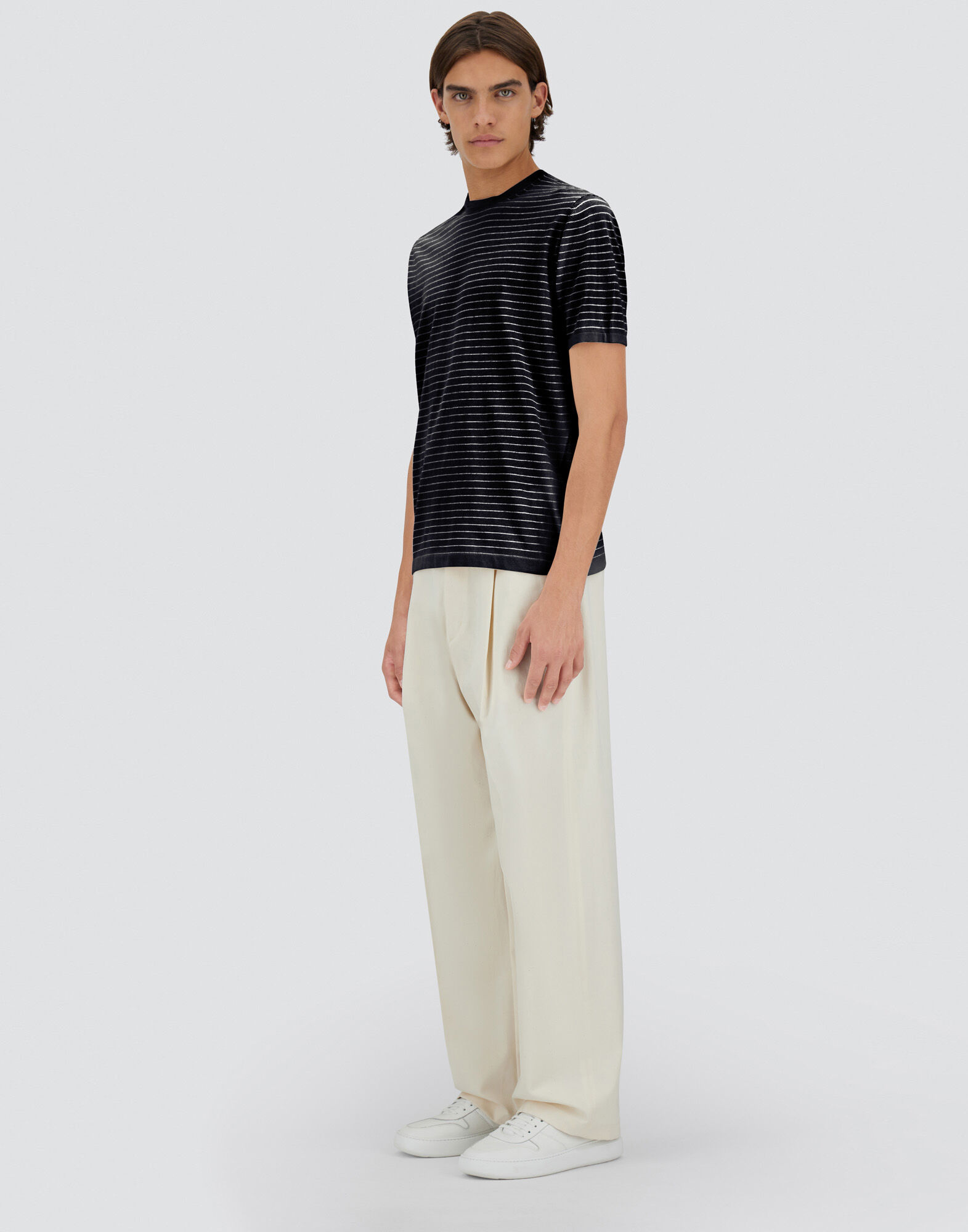 PLAIN COTTON KNIT T-SHIRT