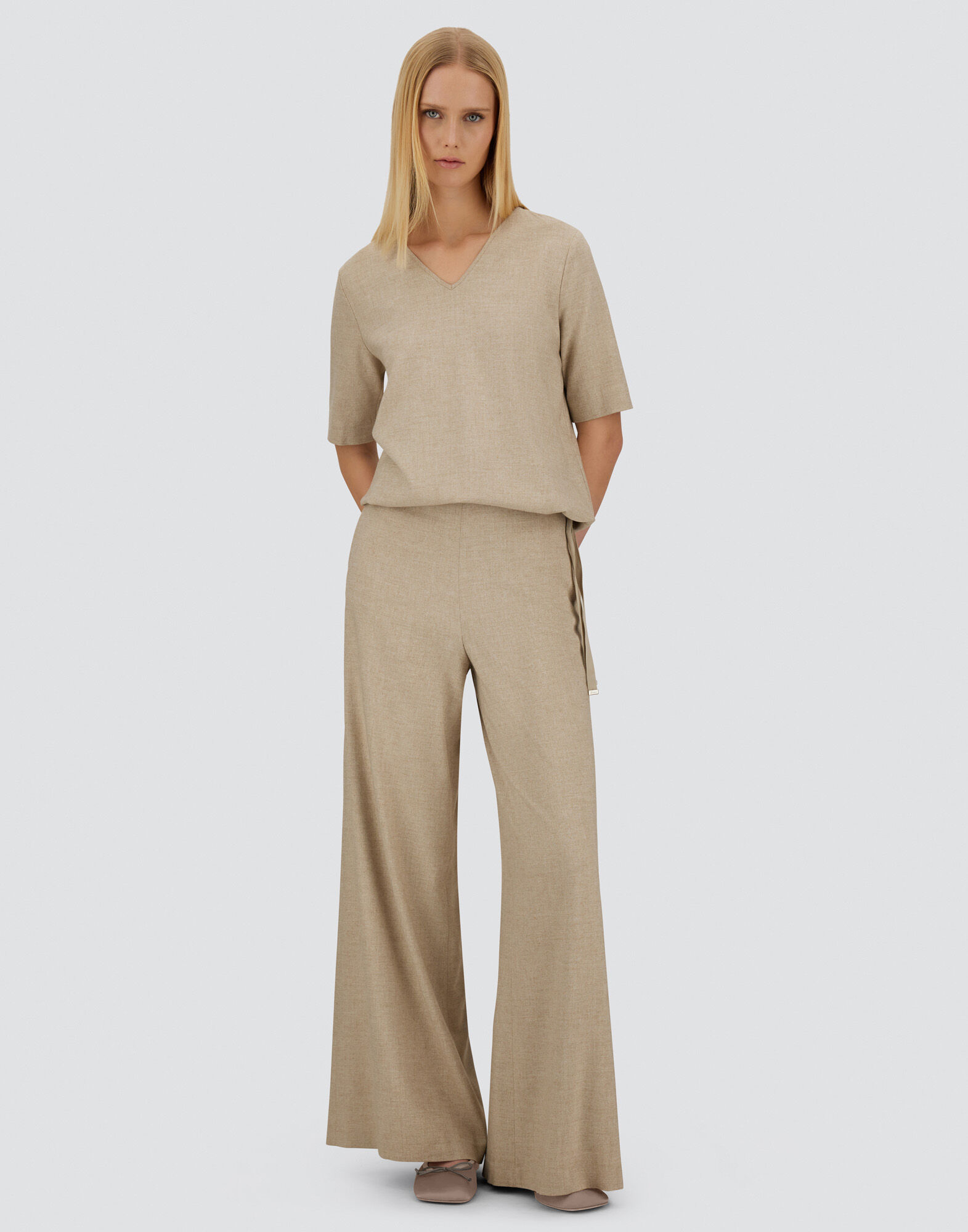 RESORT TROUSERS IN MELANGE FLANNEL