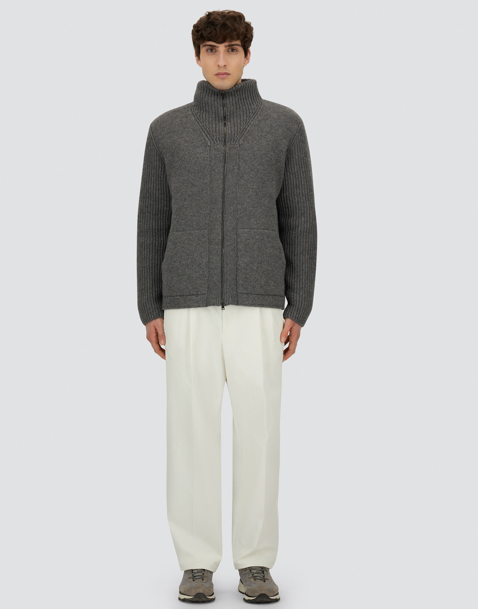 CARDIGAN IN CARDED PURE WOOL G.5
