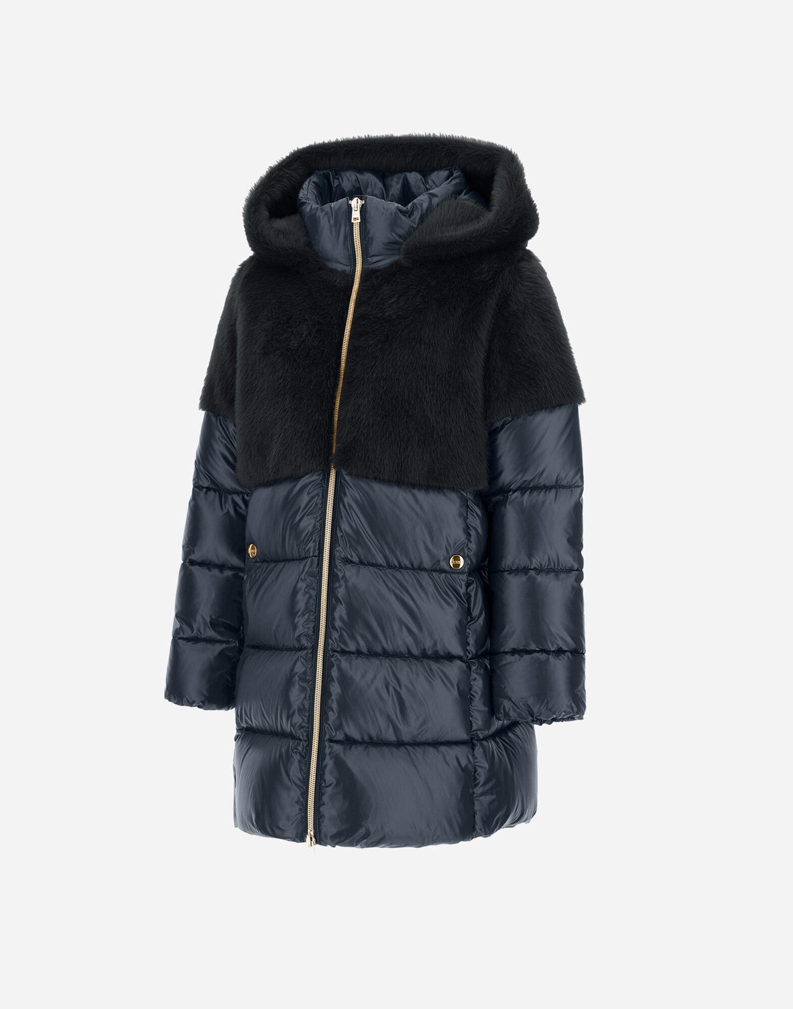 A-SHAPE JACKET IN NYLON ULTRALIGHT AND LADY ALTERNATIVE FUR