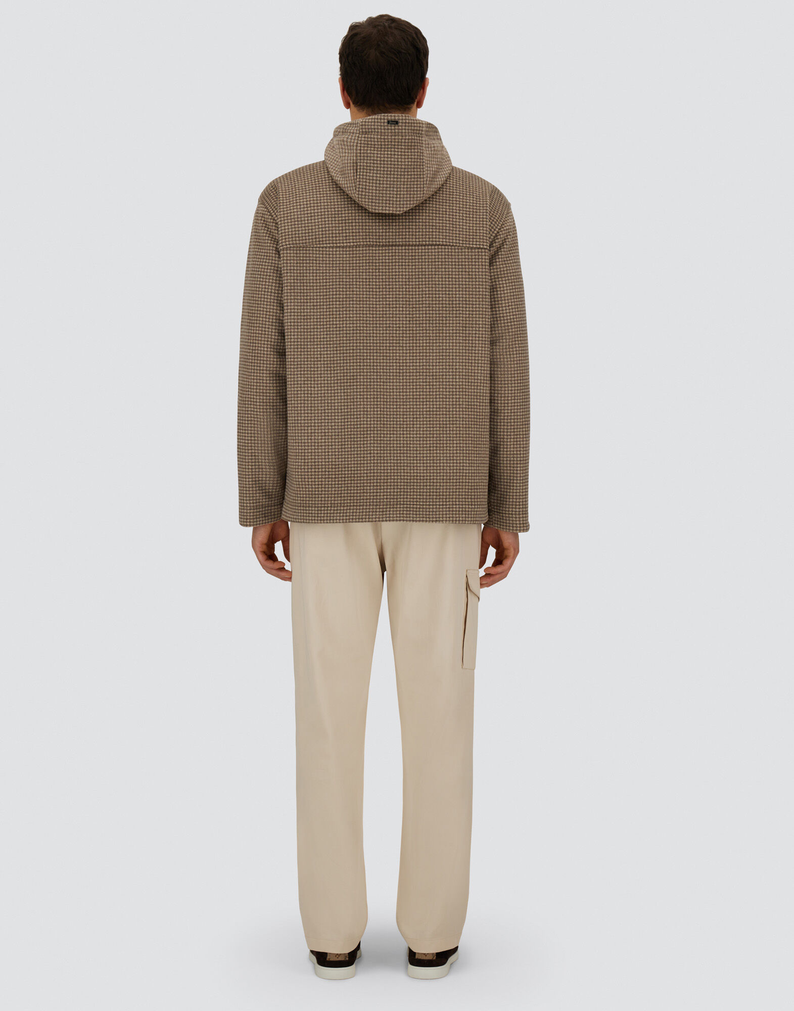 RESORT FIELD JACKET IN HOUNDSTOOTH CASHMERE