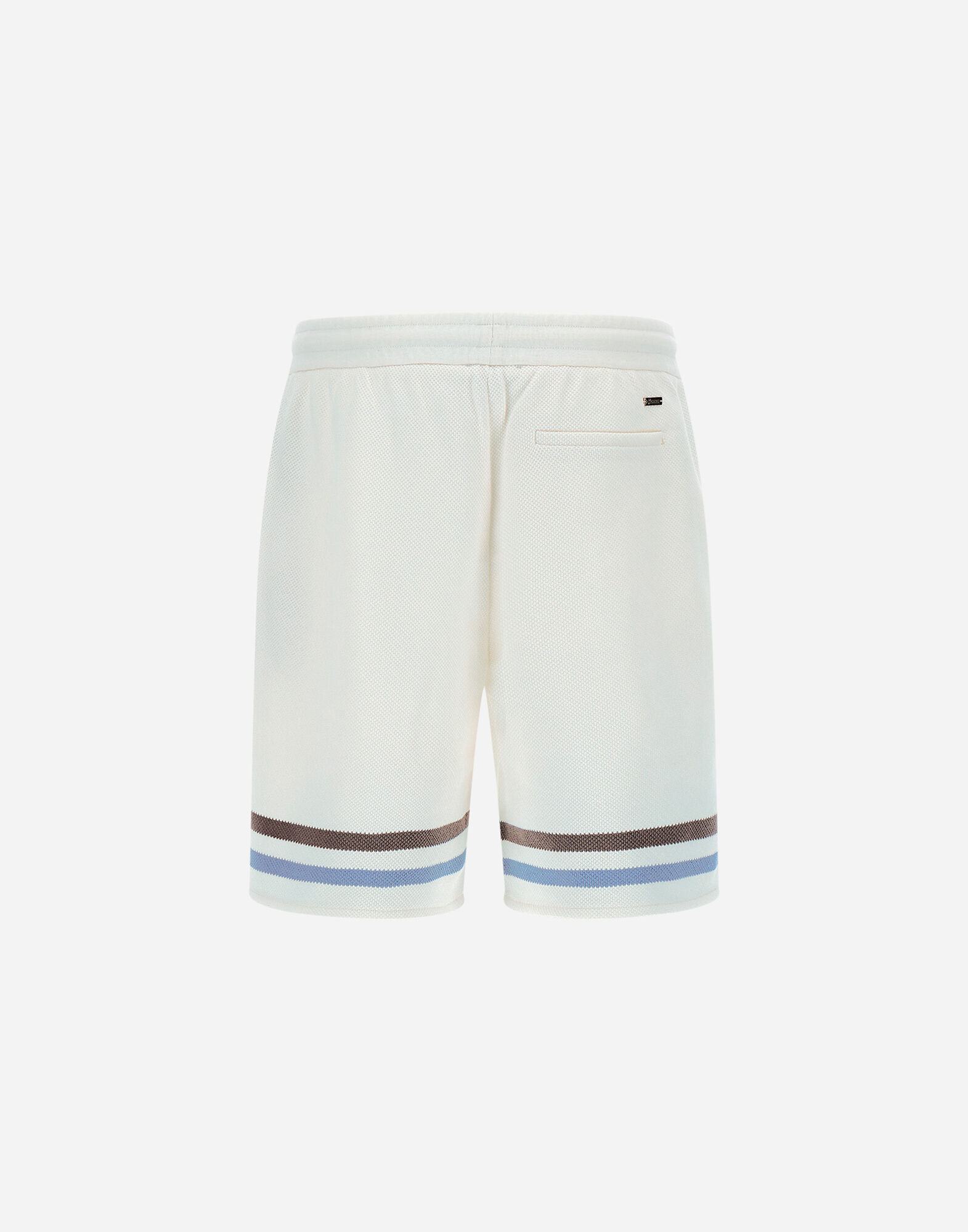 STRIPE COTTON SWEATER SHORTS
