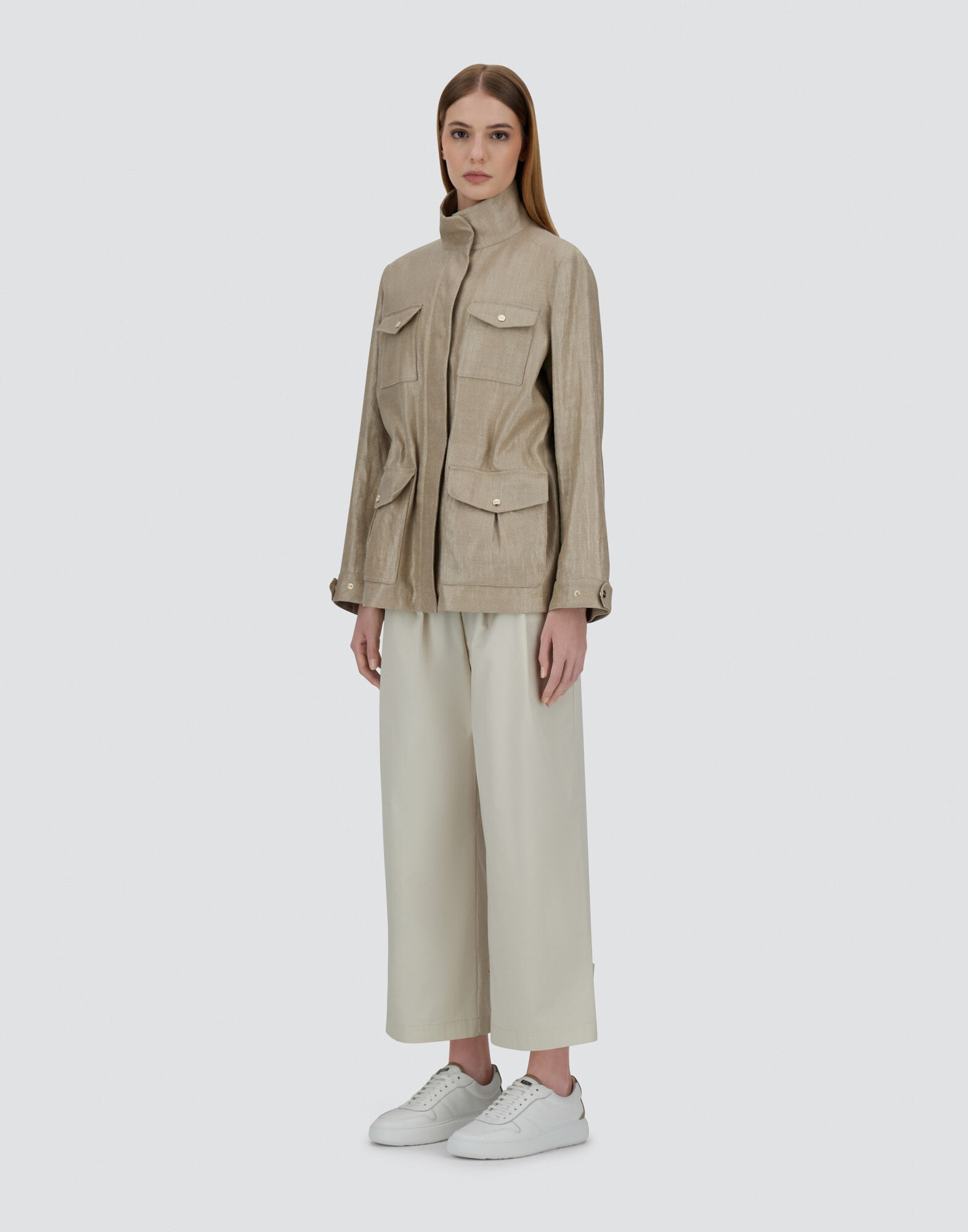 CHIC LINEN FIELD JACKET