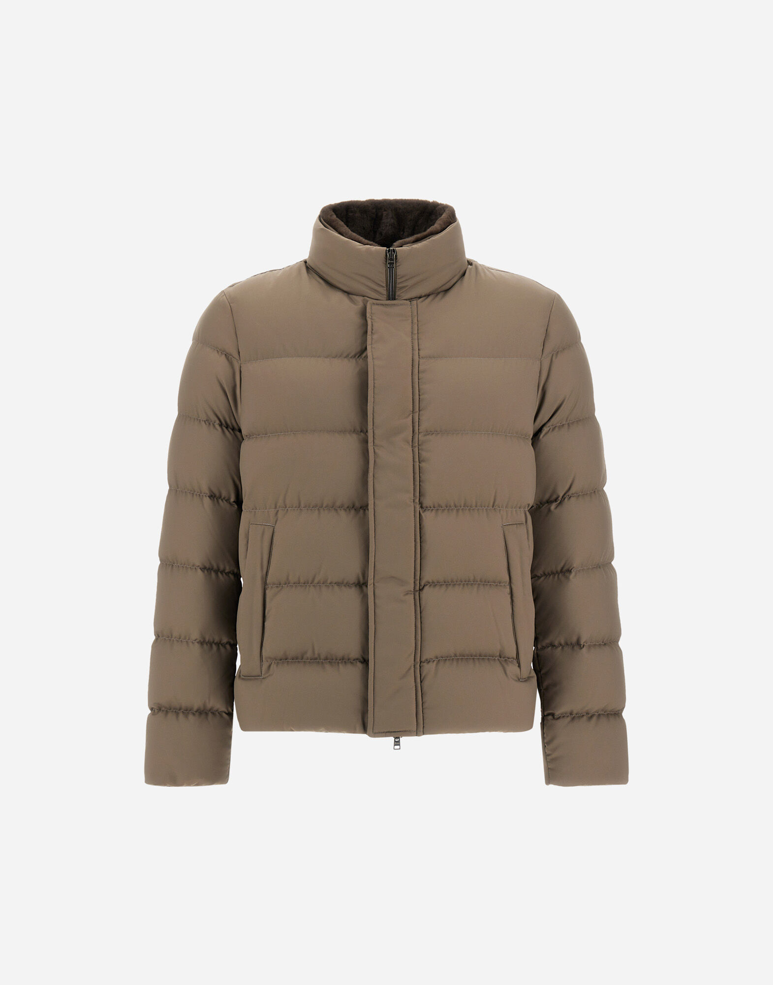BOMBER JACKET IN ARENDELLE AND FAUX FUR